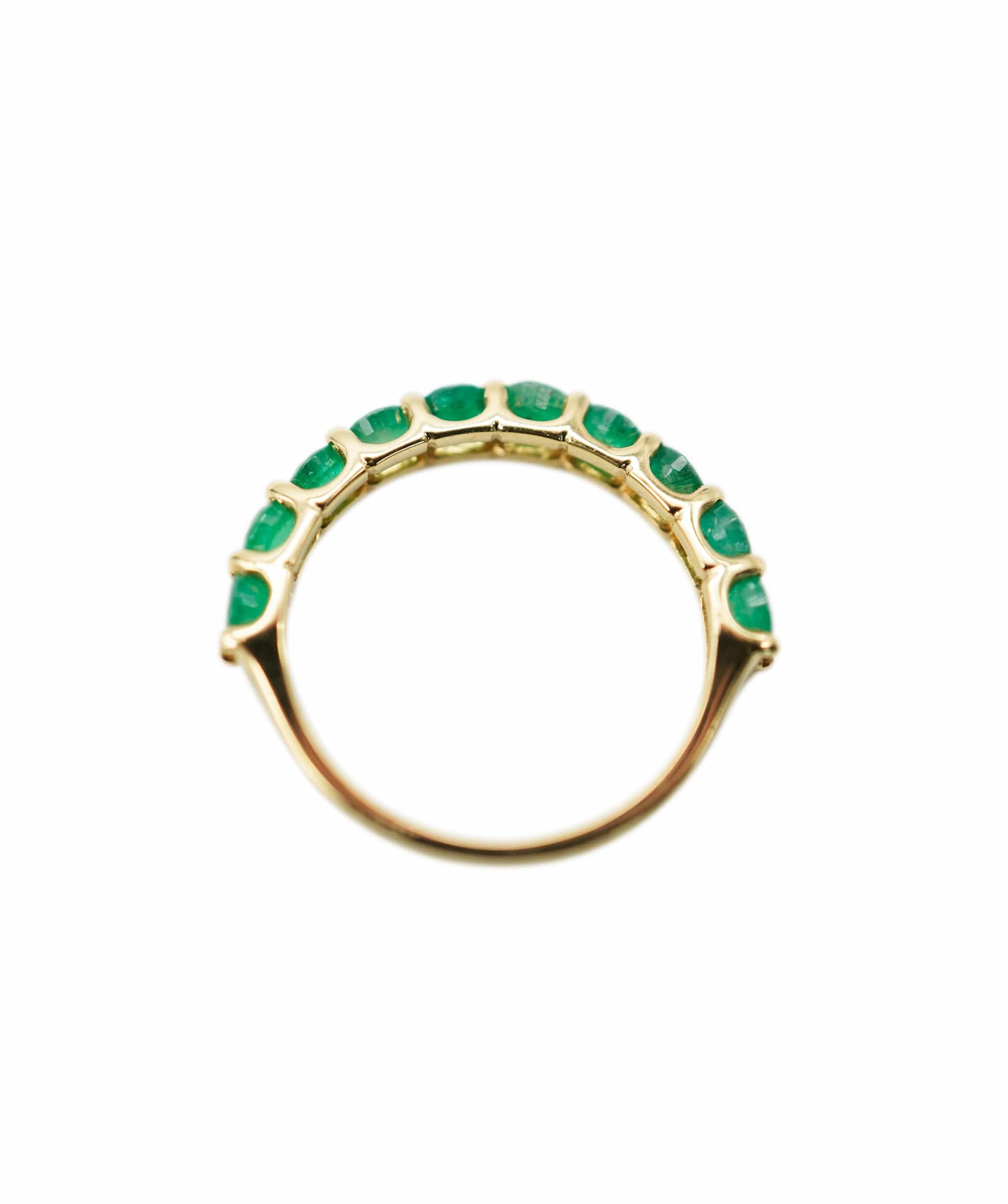 Brand Name Emerald RDF Half Eternity Ring YG #12 DXBV0016