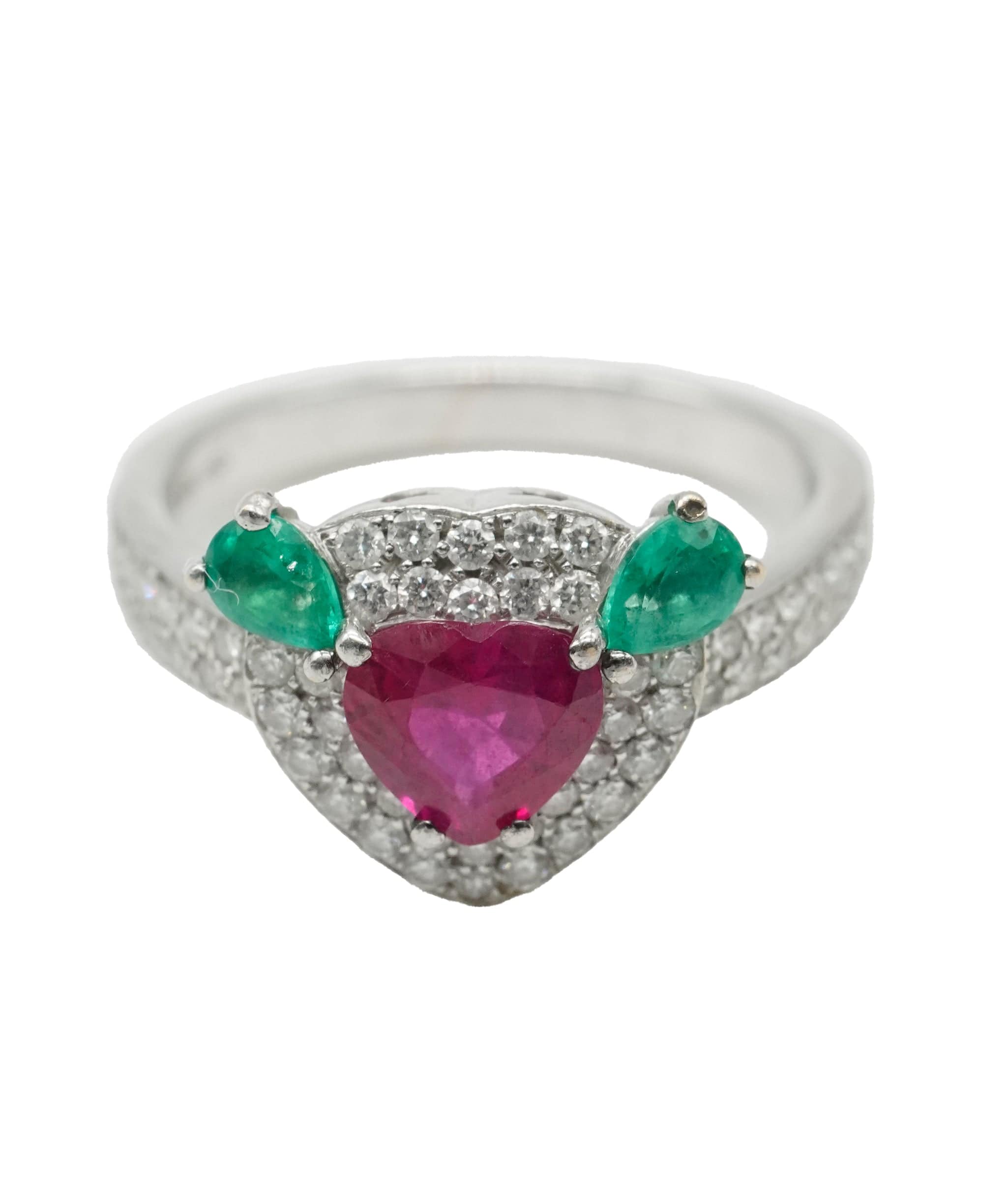 Brand Name Ruby Emerald & Diamond Ring  AGC1665