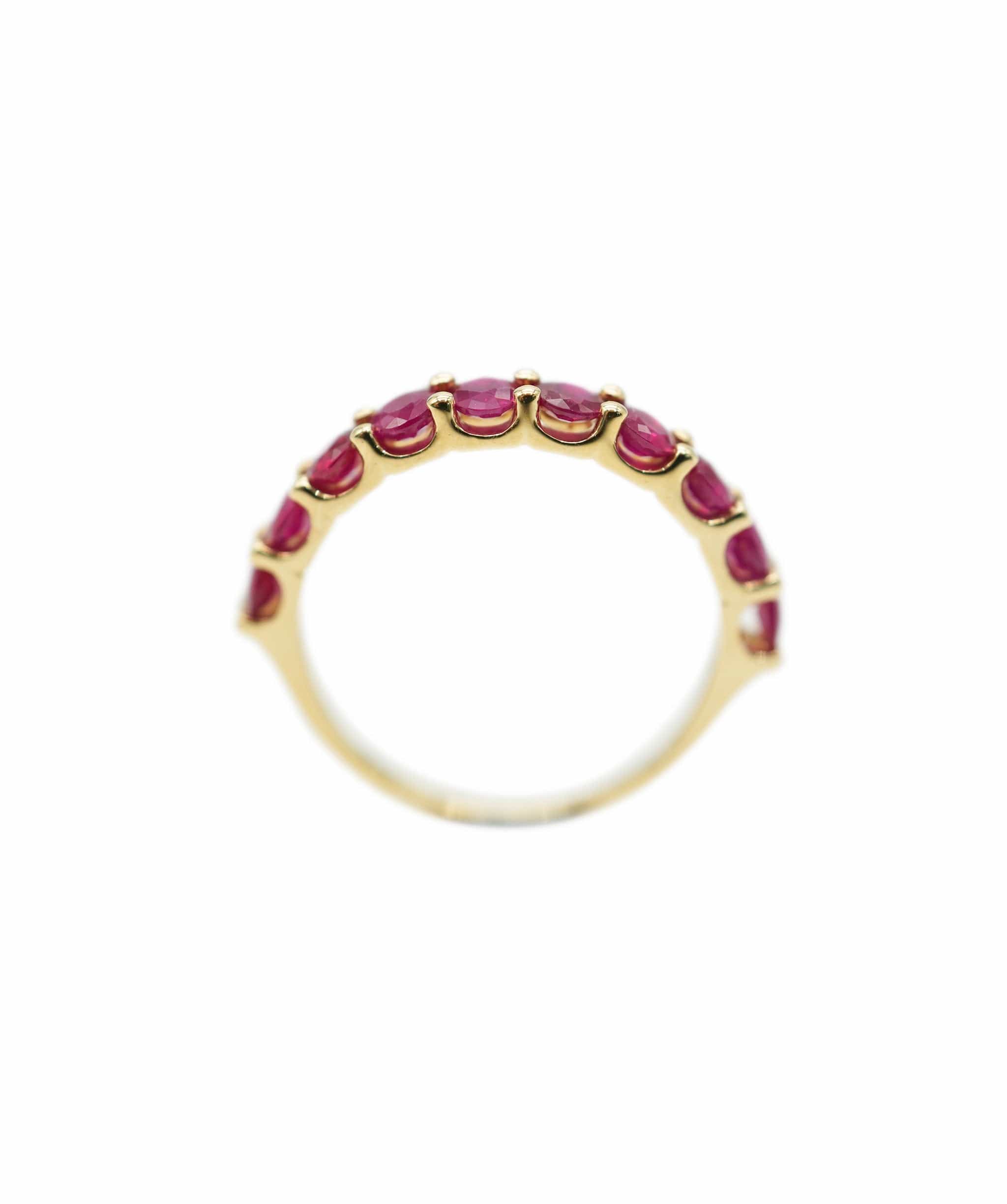 Brand Name Ruby RDF Half Eternity Ring YG DXBV0018