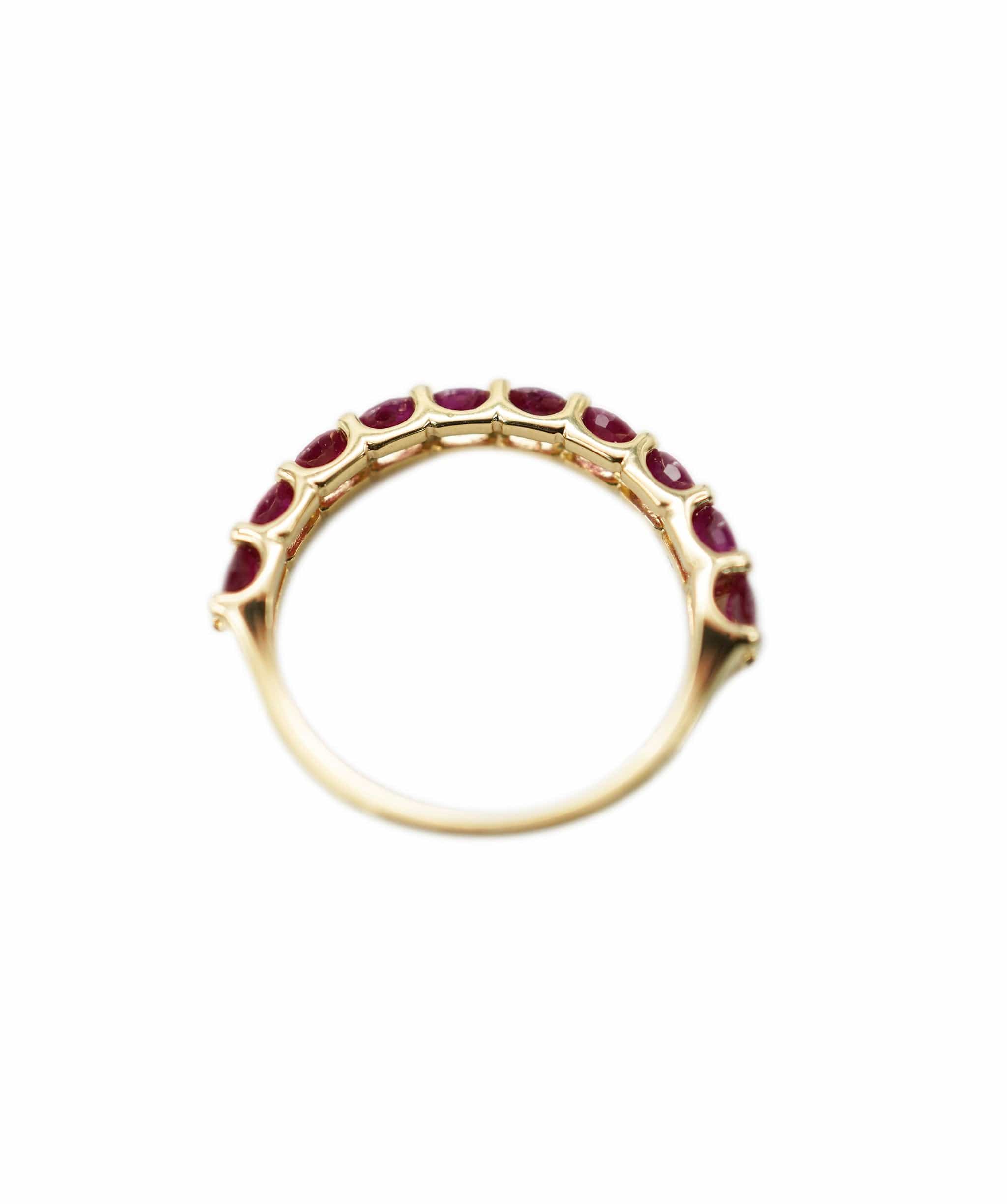 Brand Name Ruby RDF Half Eternity Ring YG DXBV0018