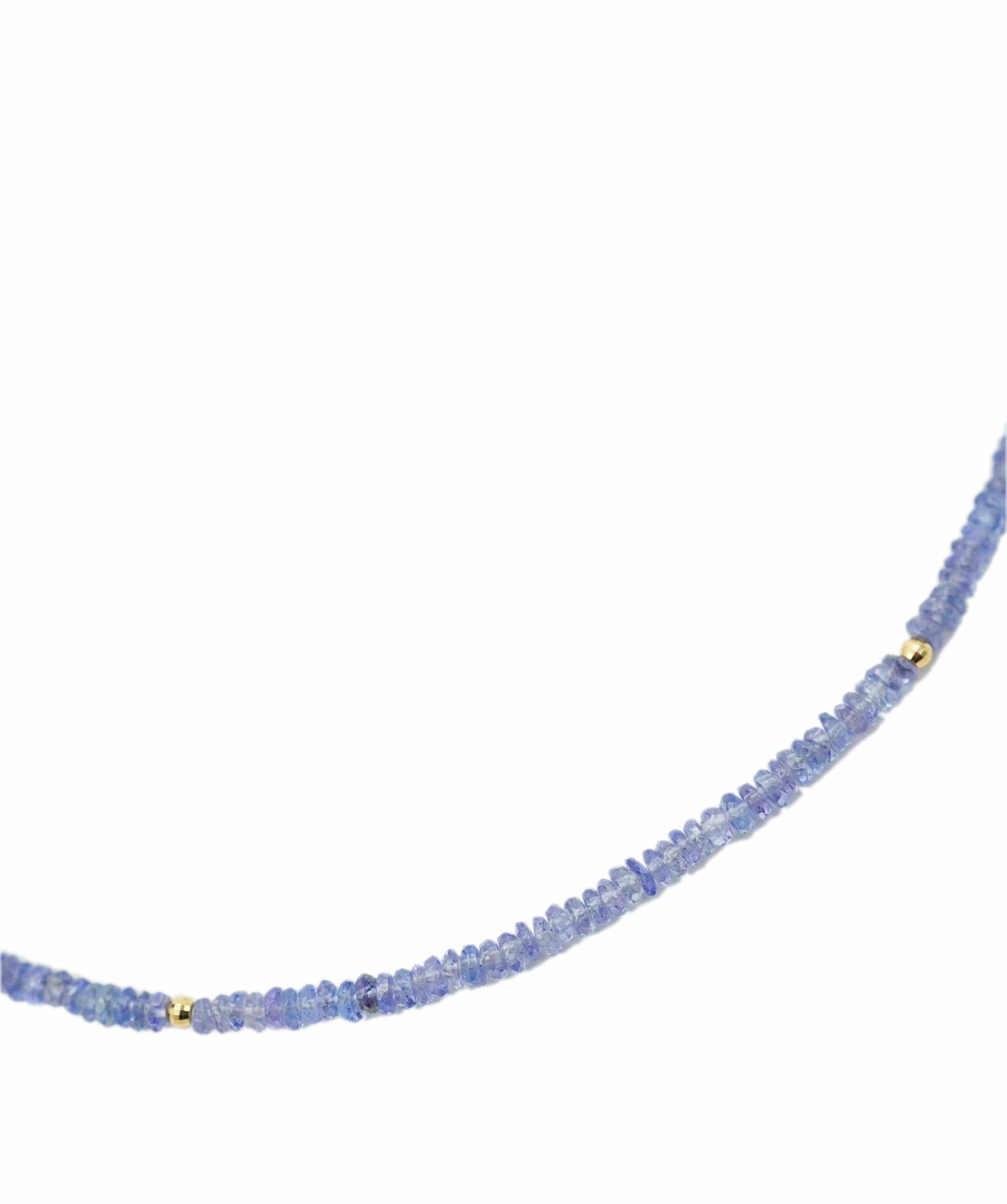 Brand Name Tanzanite Beads Necklace YG DXBV0026