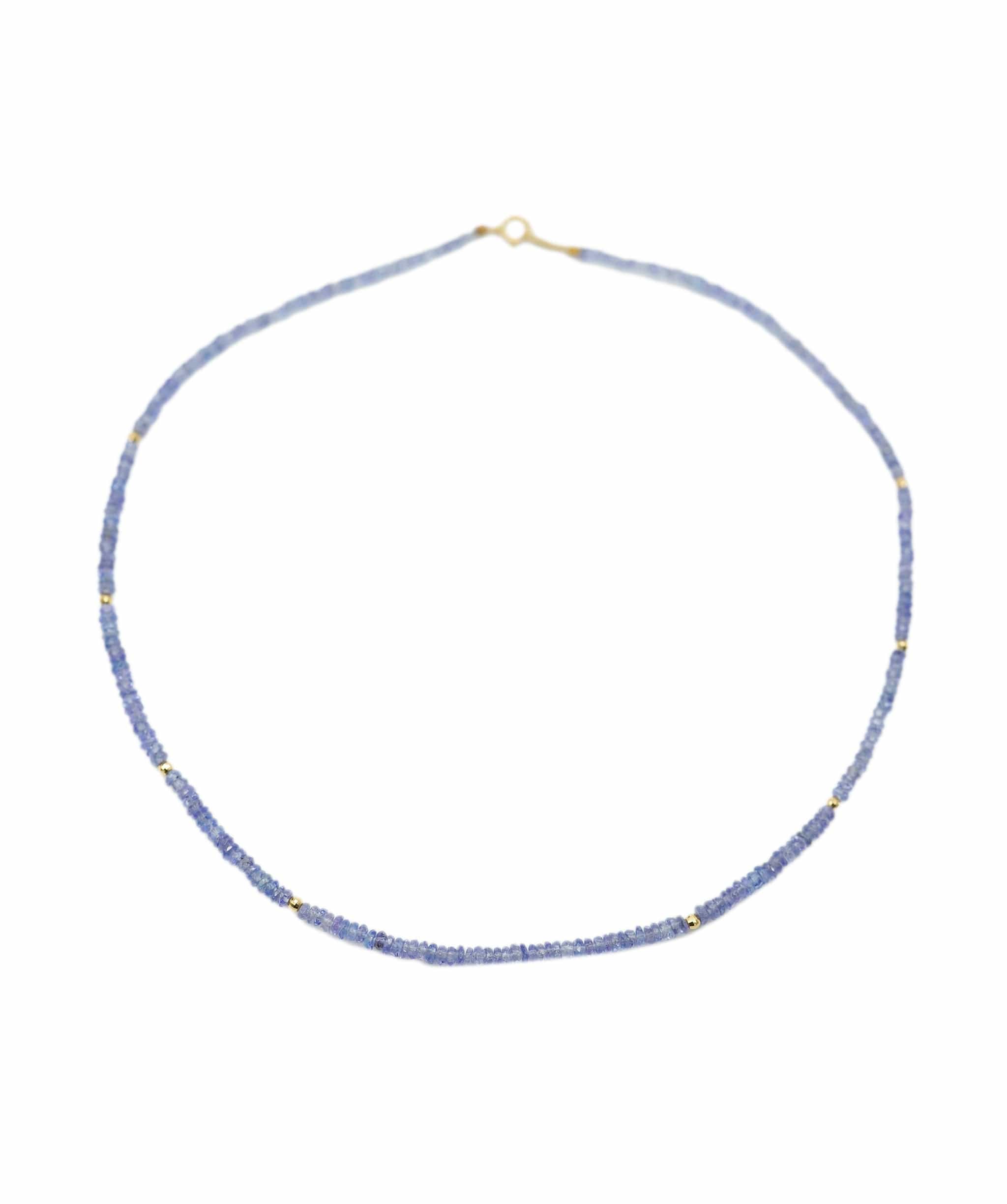 Brand Name Tanzanite Beads Necklace YG DXBV0026