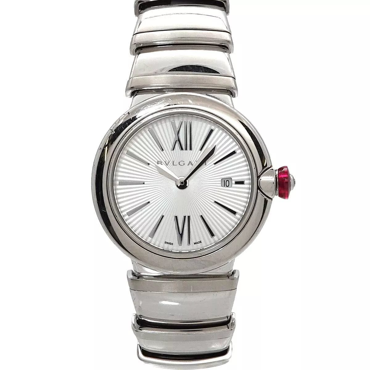 Bulgari BVLGARI Lucea LU28S Date Quartz Silver Dial Ladies Watch 90245610