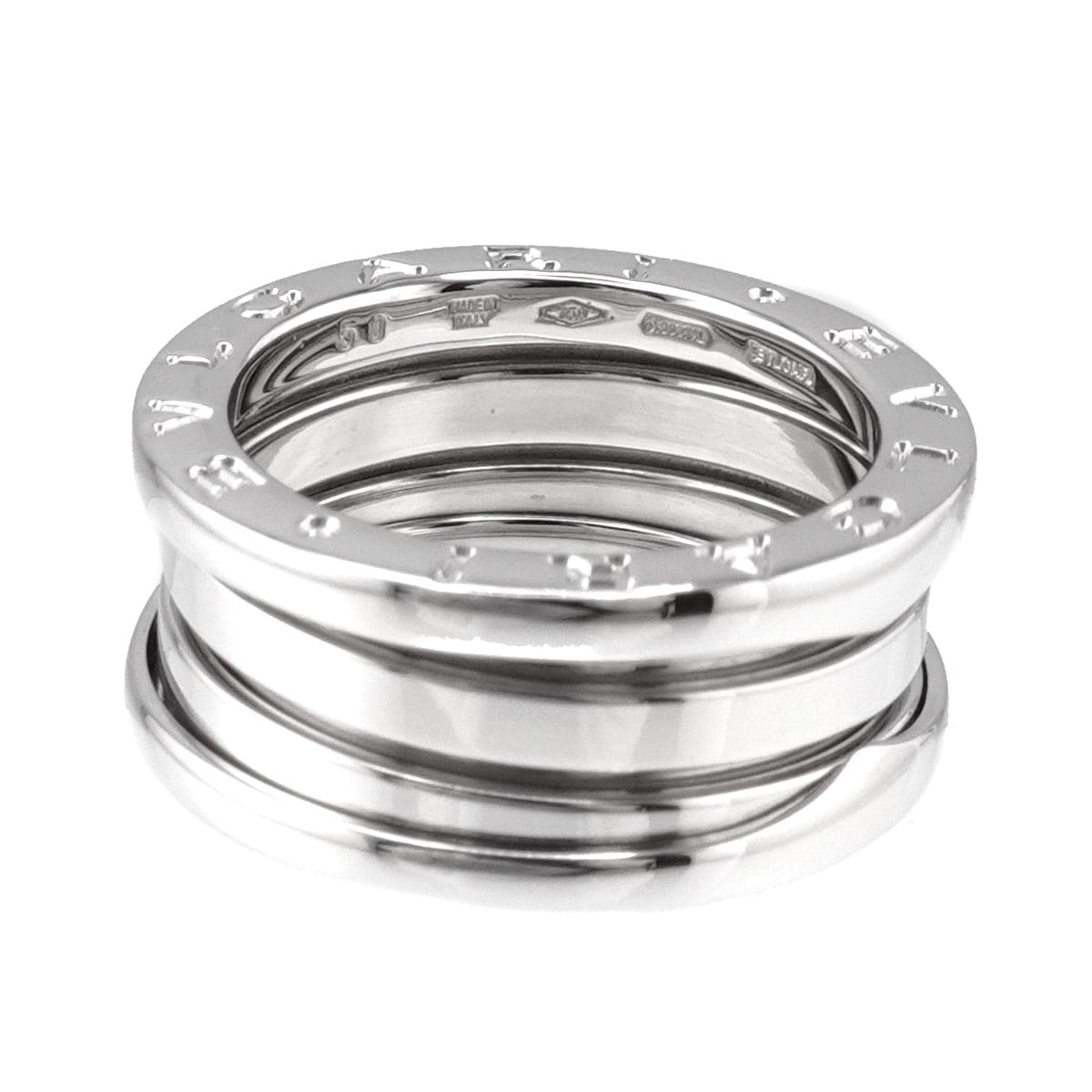 Bulgari BVLGARI B zero one 3 band #50 ring K18 WG ASL8835