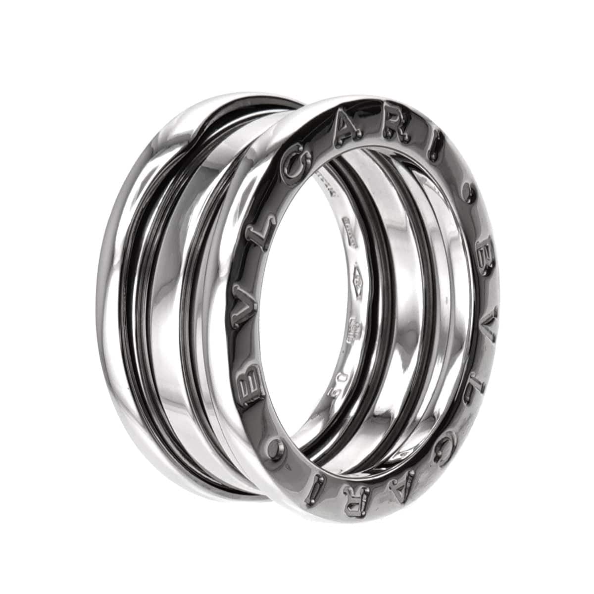 Bulgari BVLGARI B zero one 3 band #50 ring K18 WG ASL8835