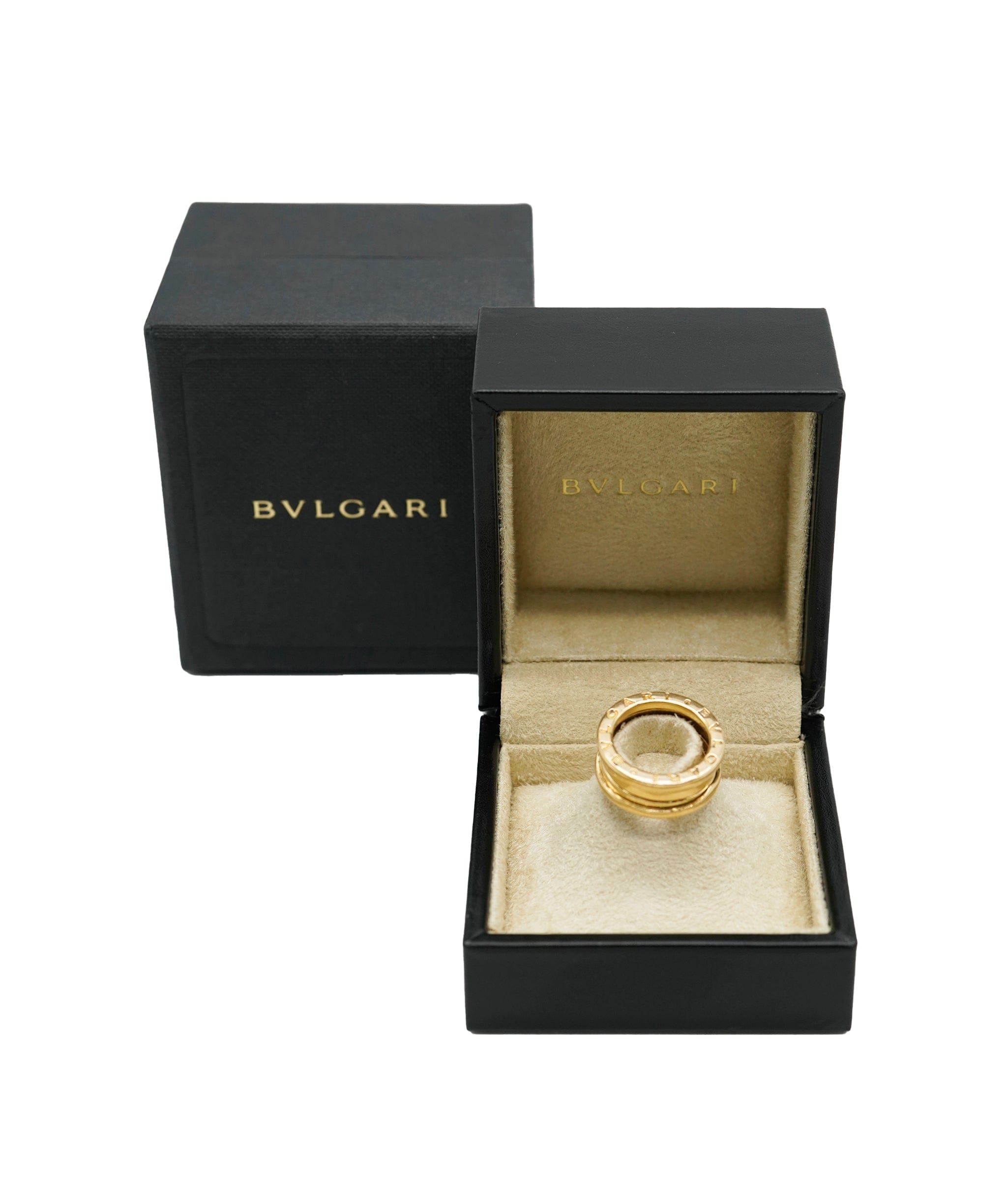 Bulgari Bulgari B.Zero1 yellow gold 3 band ring, size 48 AHL1079