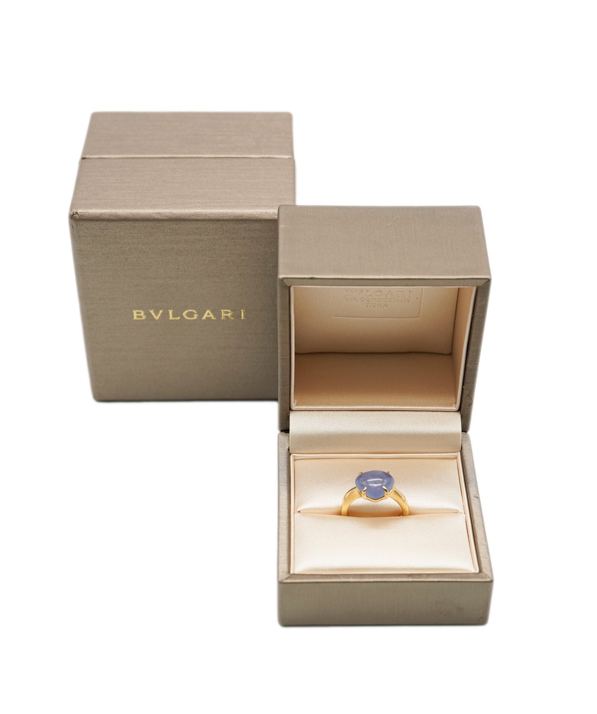 Bulgari Bulgari Blue Chalcedony & Yellow Gold Ring ASL10284