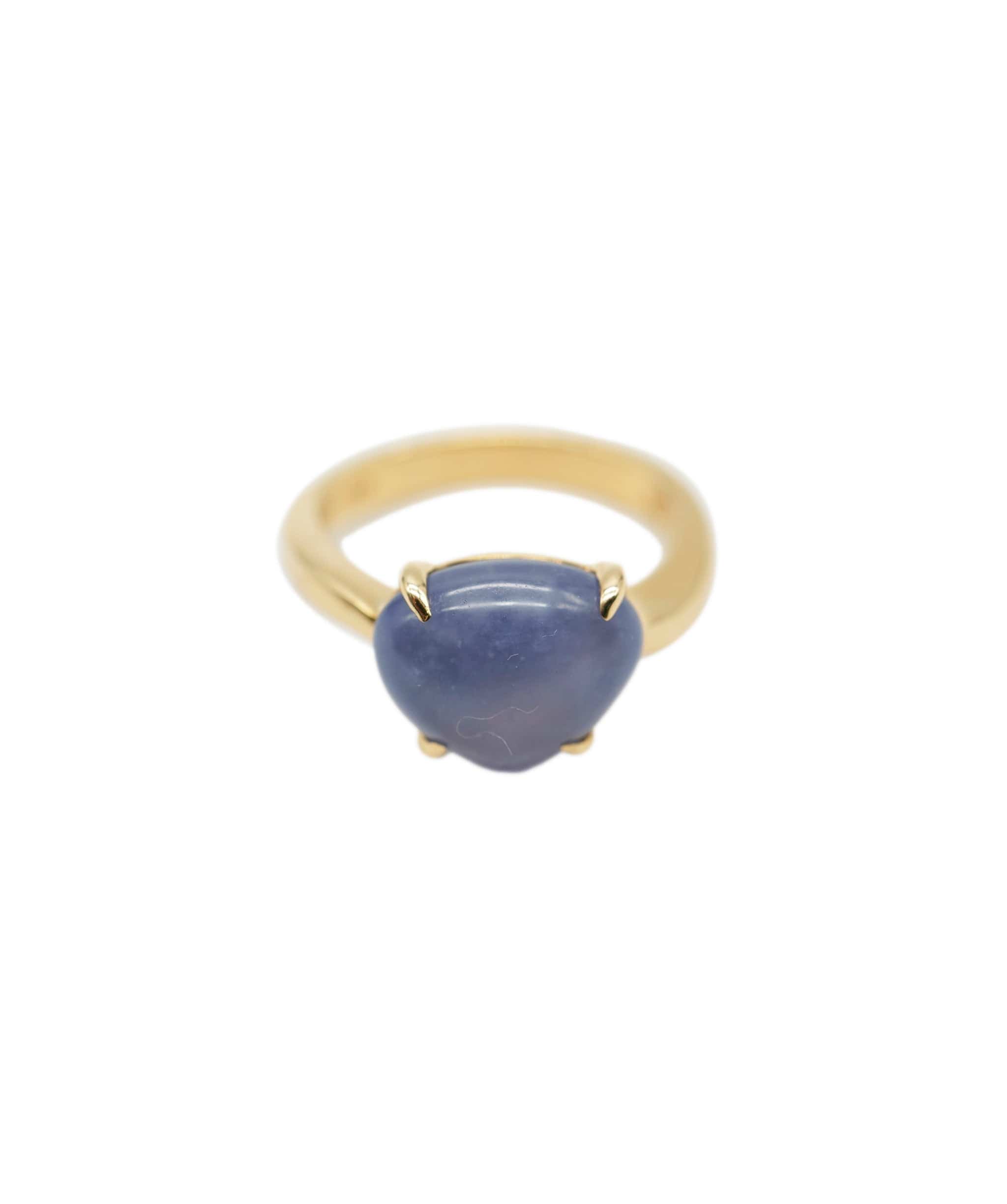 Bulgari Bulgari Blue Chalcedony & Yellow Gold Ring ASL10284