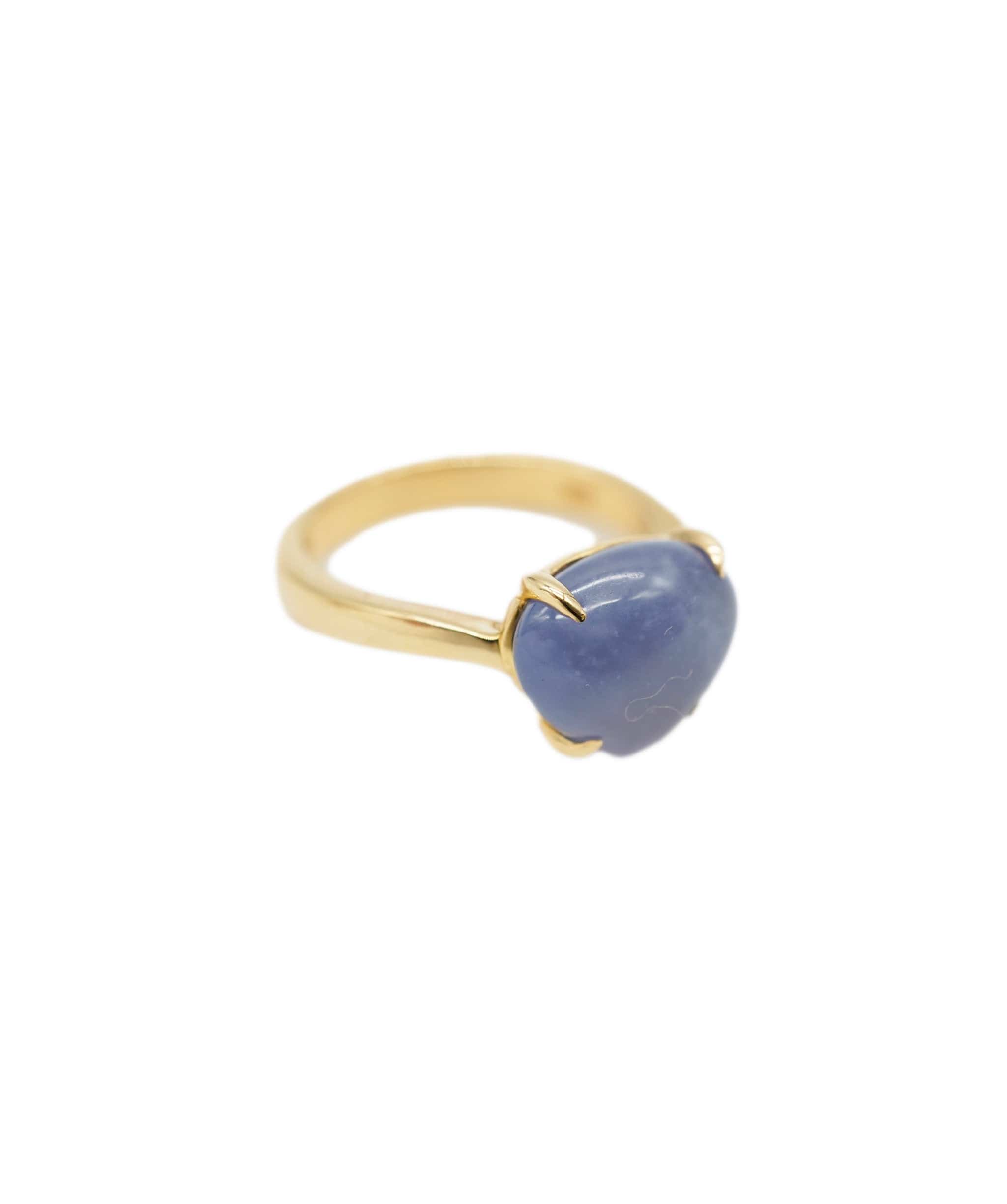 Bulgari Bulgari Blue Chalcedony & Yellow Gold Ring ASL10284