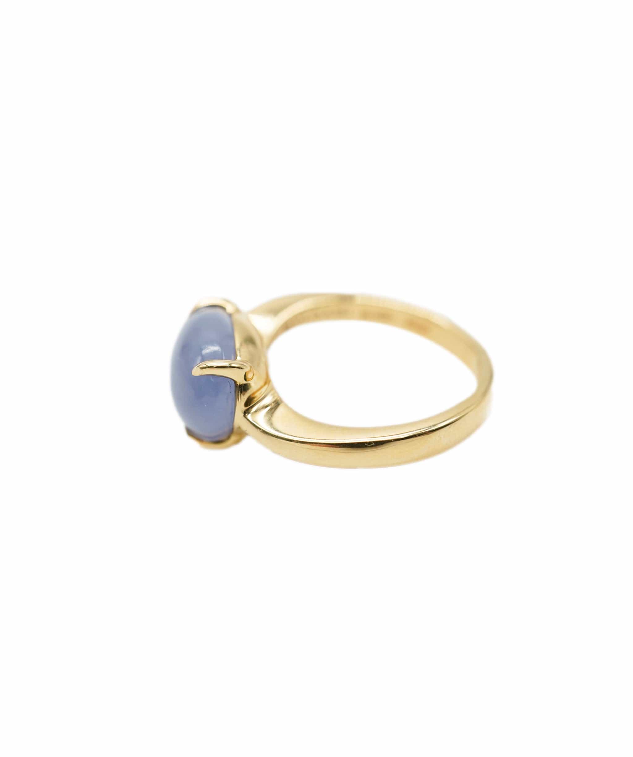 Bulgari Bulgari Blue Chalcedony & Yellow Gold Ring ASL10284