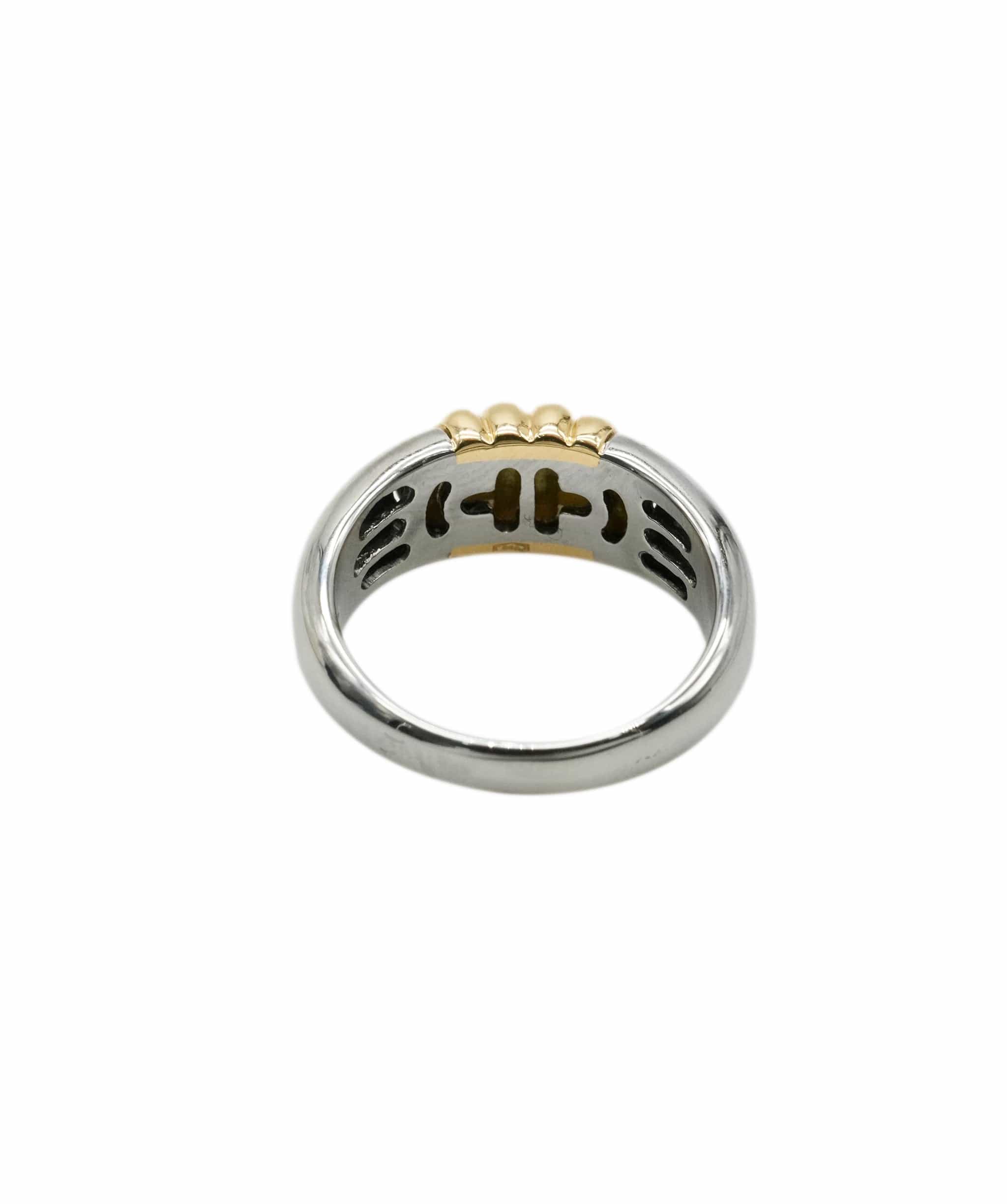 Bulgari Bulgari Parantesi Stainless and Yellow Gold Ring ASL10333