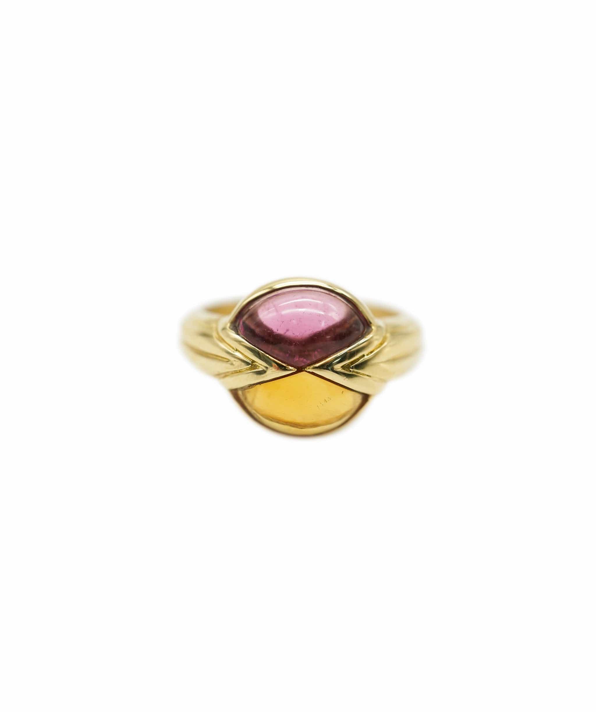 Bulgari Bulgari Ring Pink Tourmaline/Citrine size 49 - AJC0669