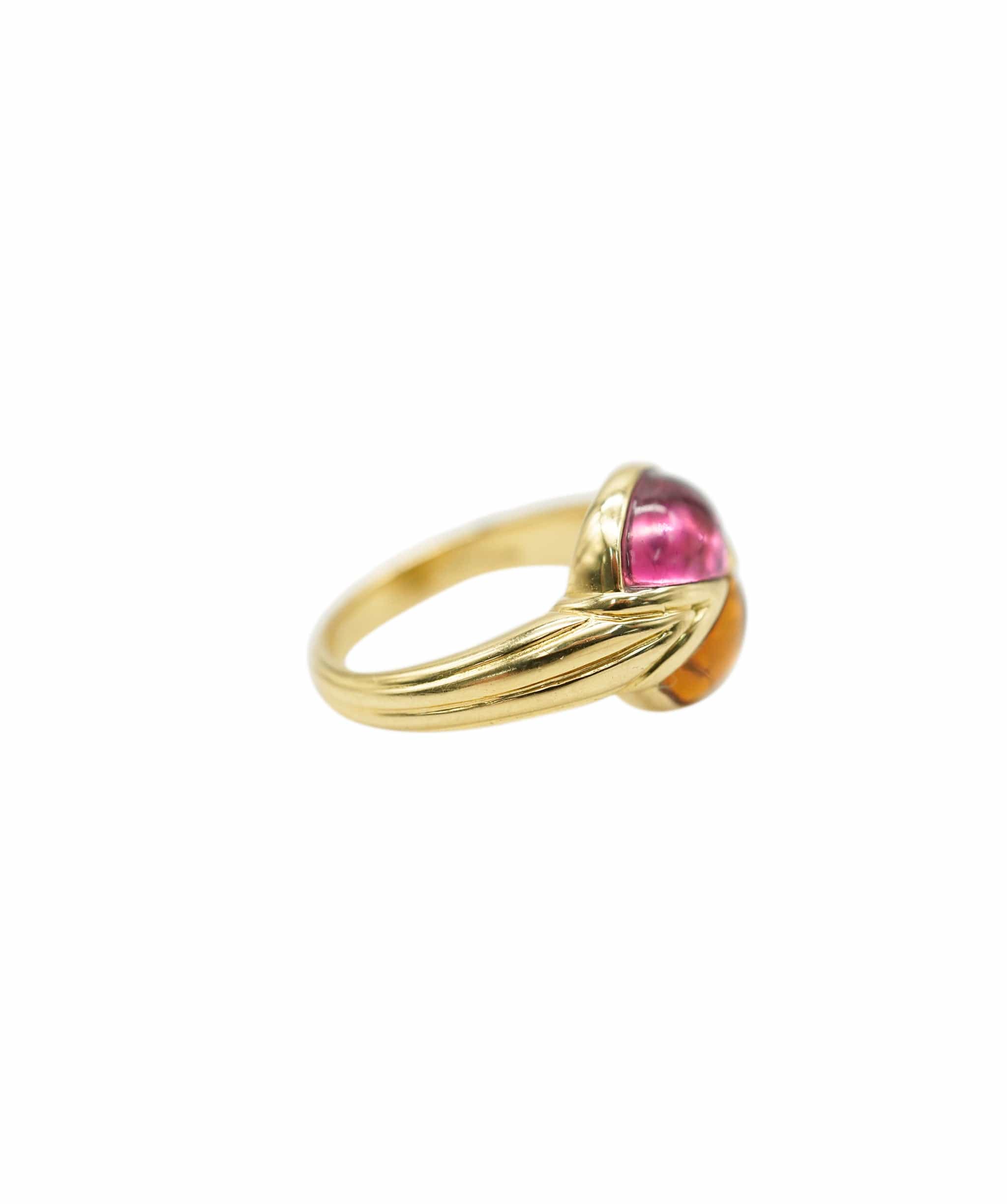 Bulgari Bulgari Ring Pink Tourmaline/Citrine size 49 - AJC0669