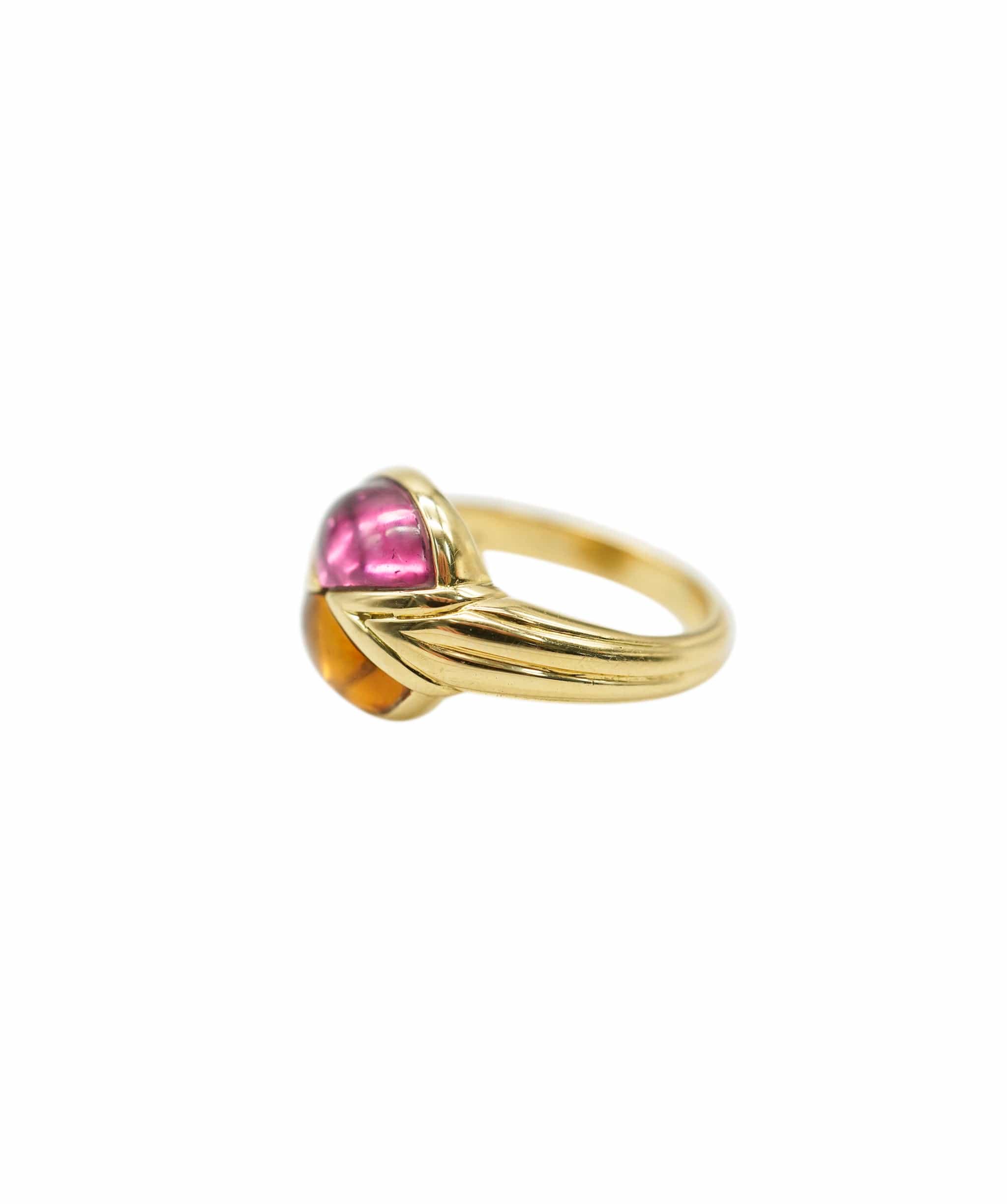 Bulgari Bulgari Ring Pink Tourmaline/Citrine size 49 - AJC0669