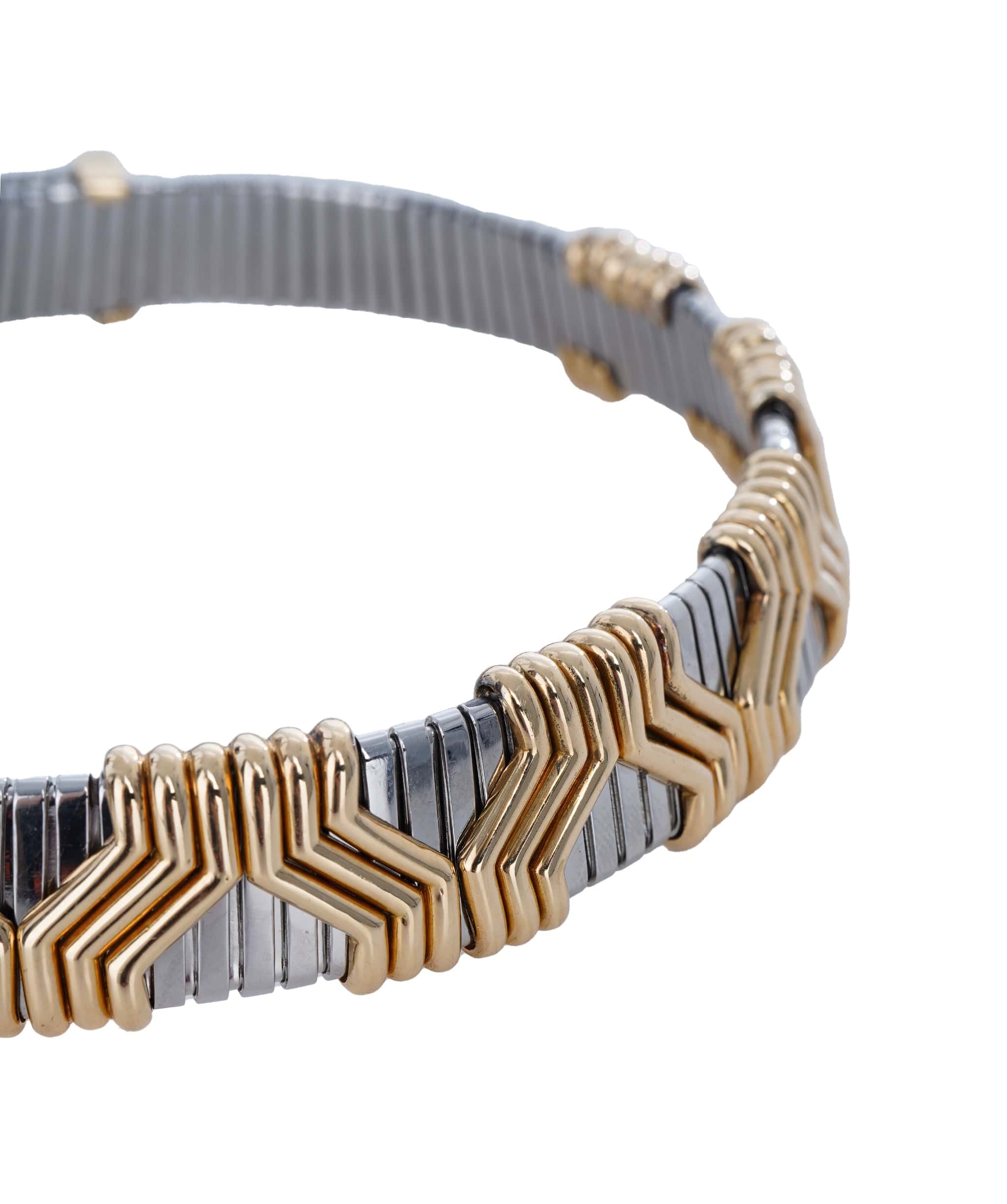 Bulgari Bulgari Steel and Gold Choker Necklace ASC4990