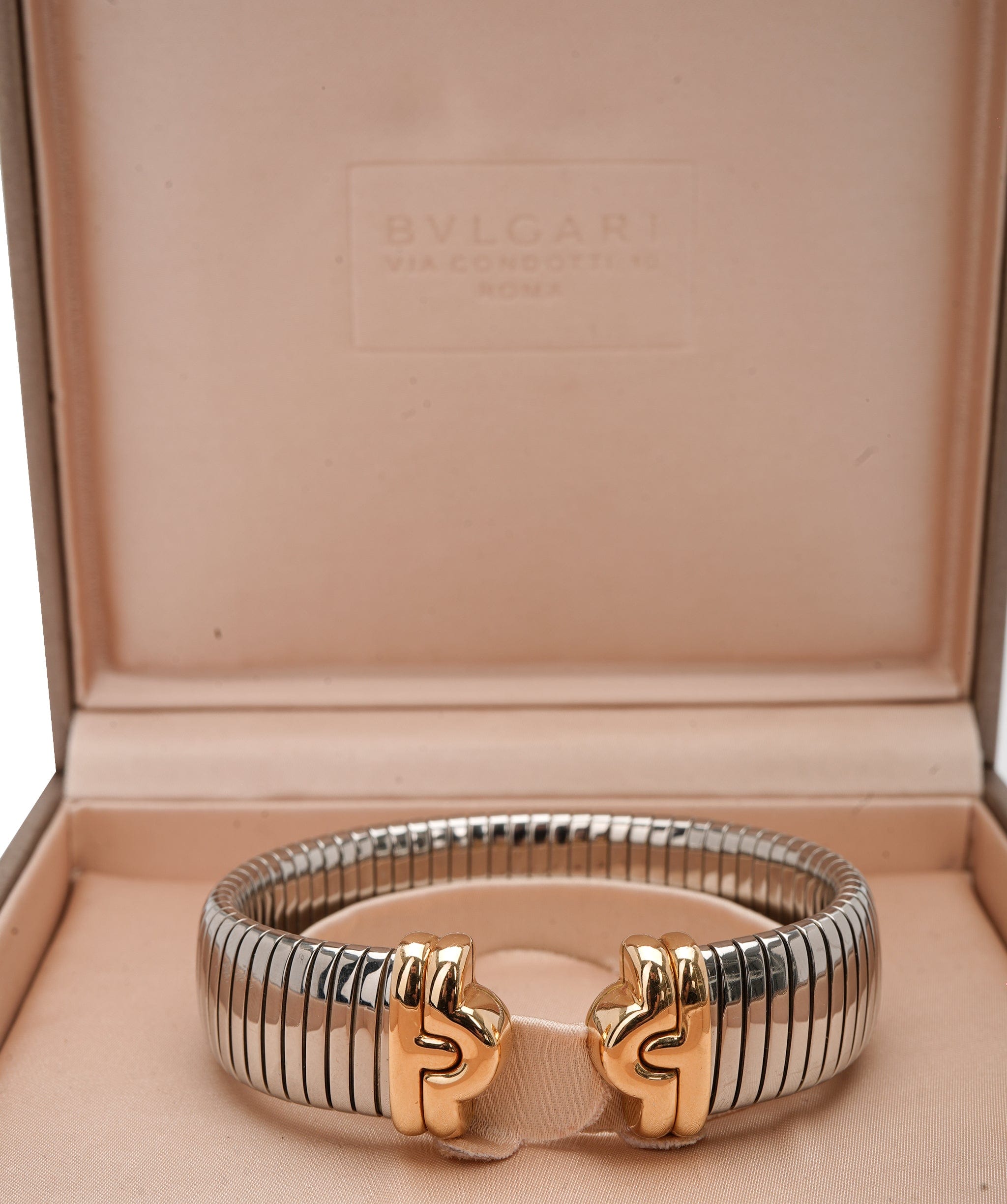 Bulgari Bvlgari Parentesi 18K Yellow Gold & Steel Bracelet ASL10693