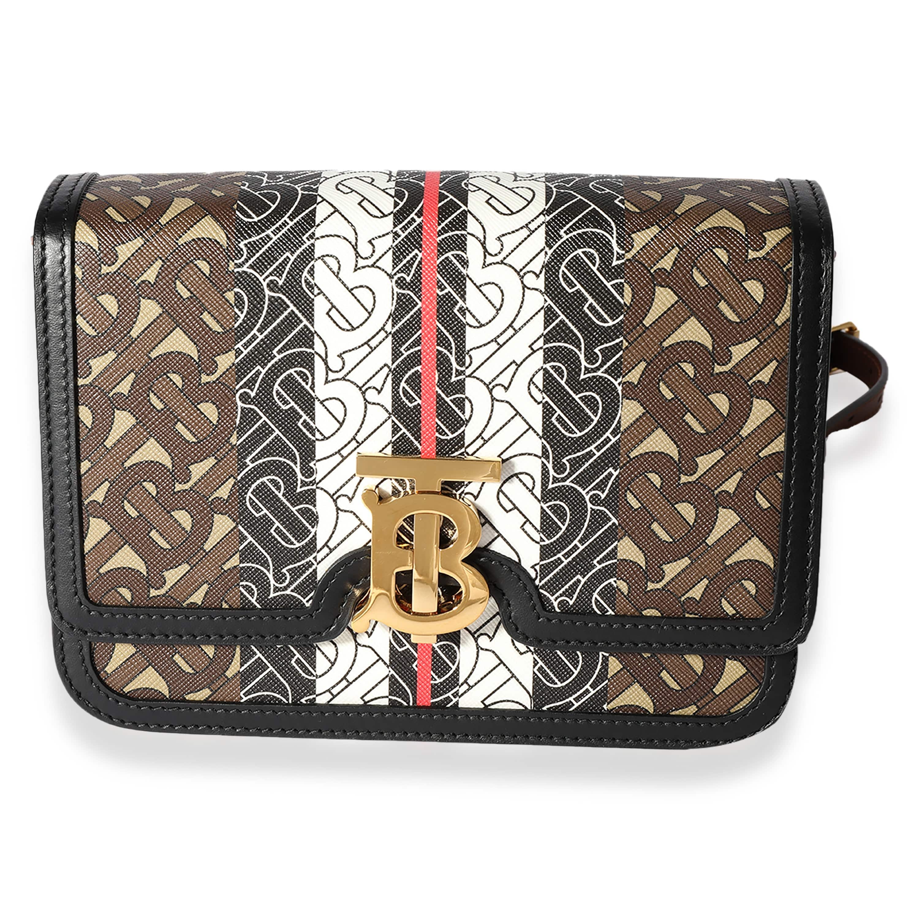 Burberry Burberry Bridle Brown Monogram E-Canvas Small TB Bag