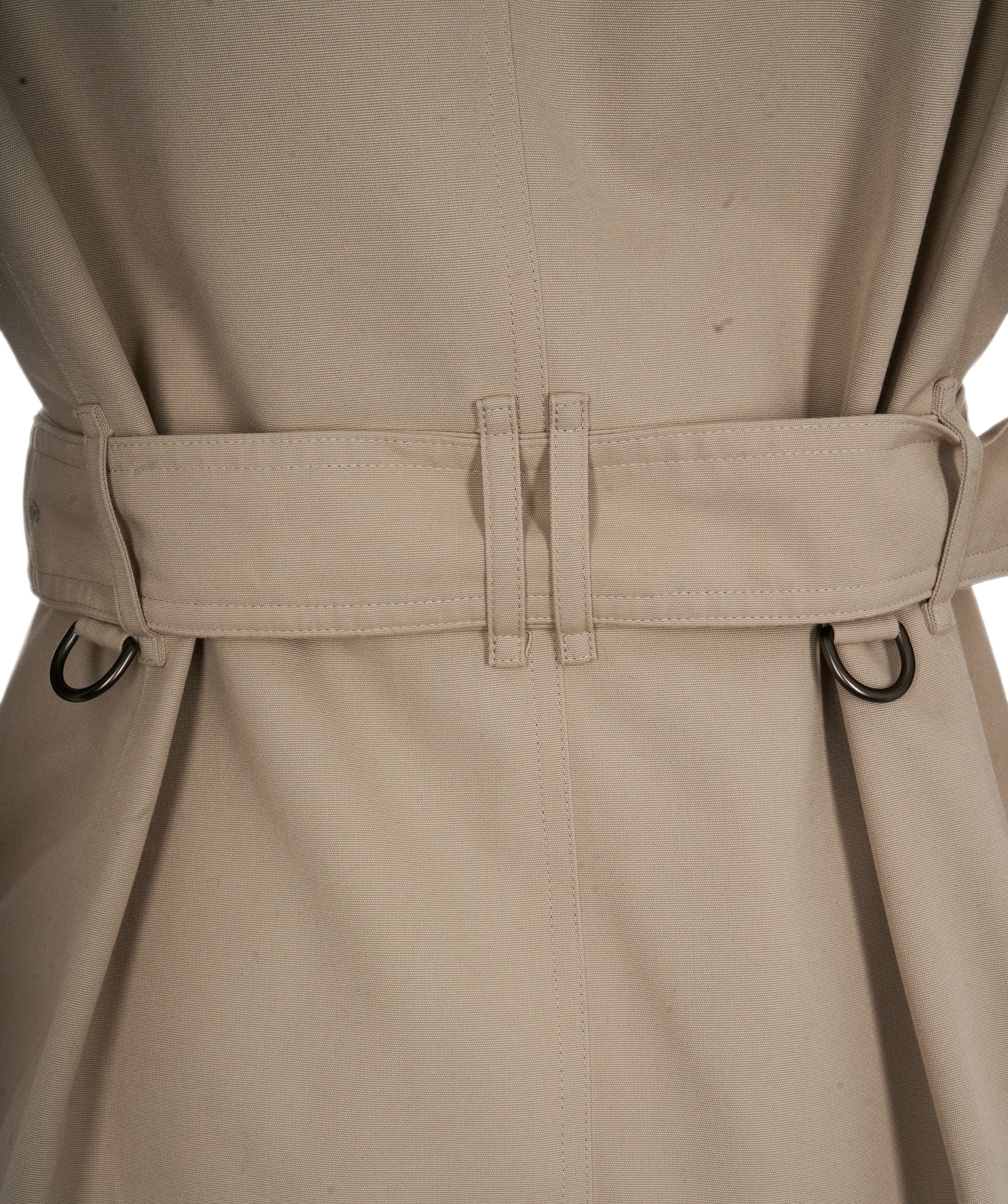 Burberry Burberry Cream Double Breasted Short Trench Coat  ALC1191