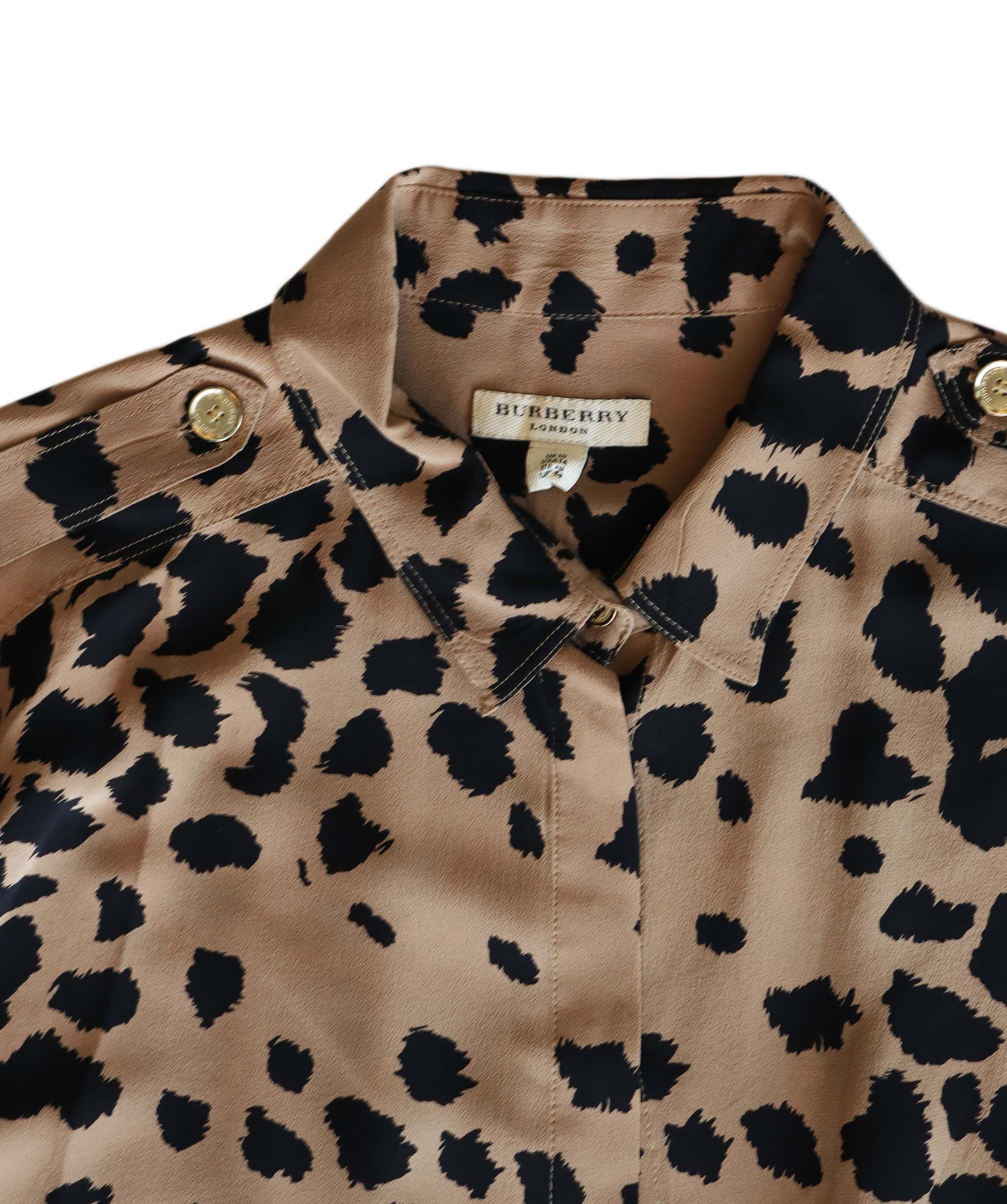 Burberry Burberry leopard print silk shirt AGC1883