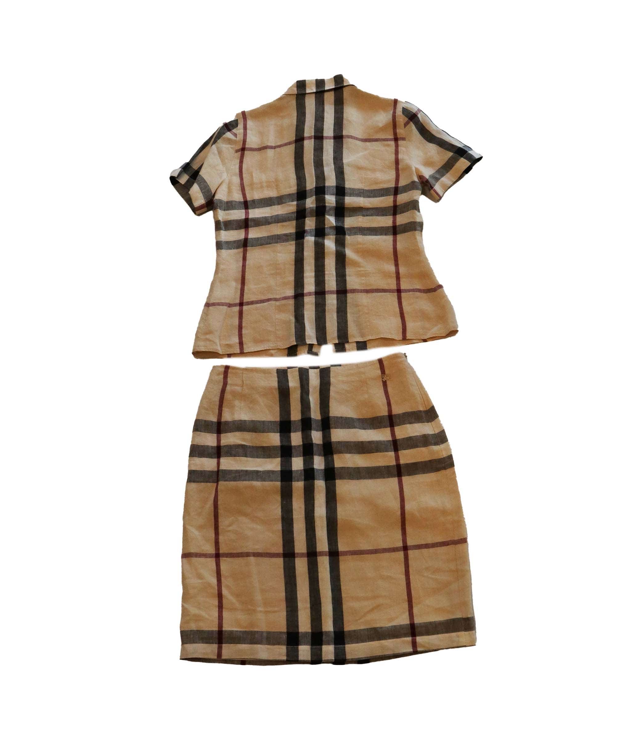 Burberry Burberry shirt and skirt linen set AGC1901