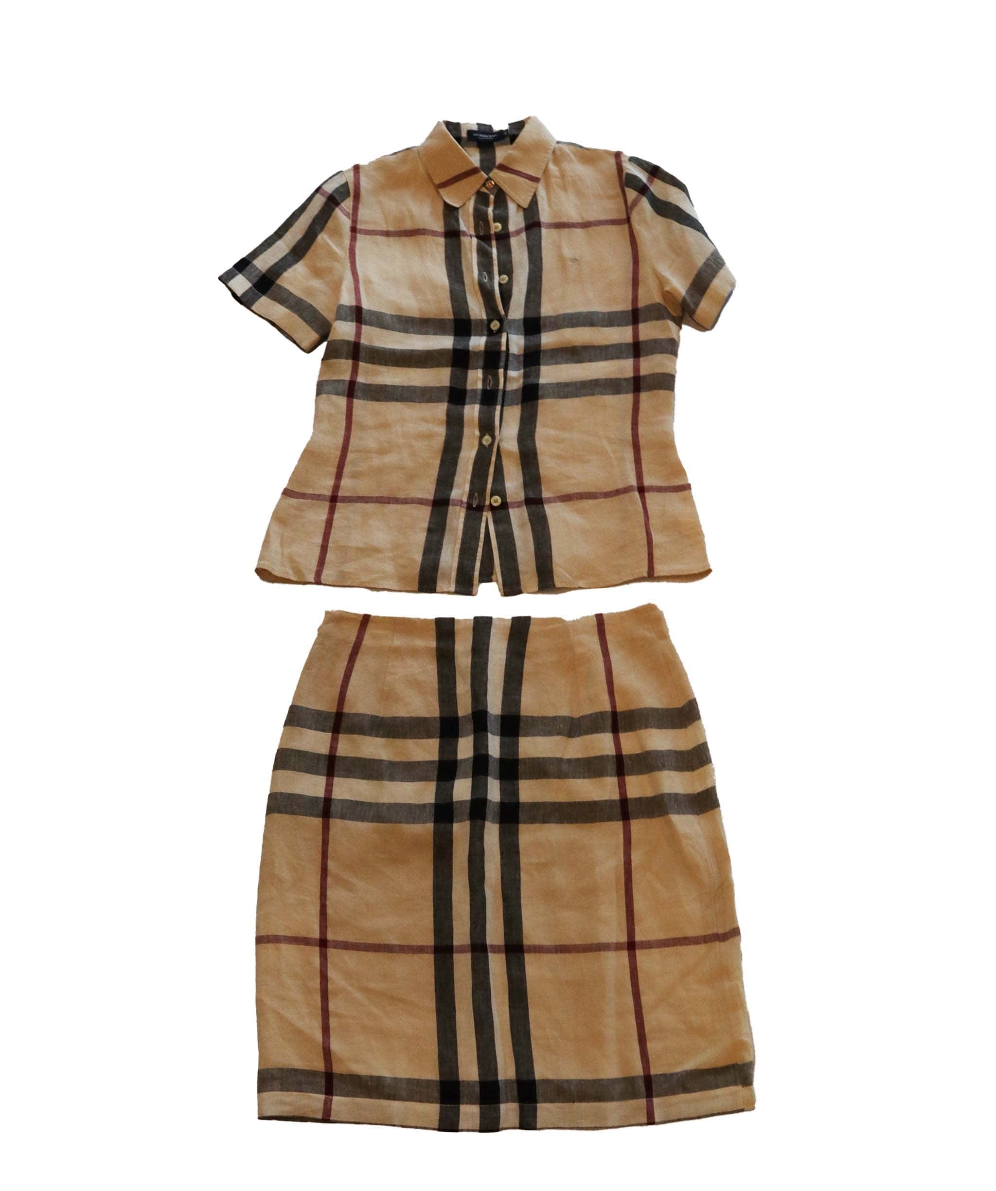 Burberry Burberry shirt and skirt linen set AGC1901