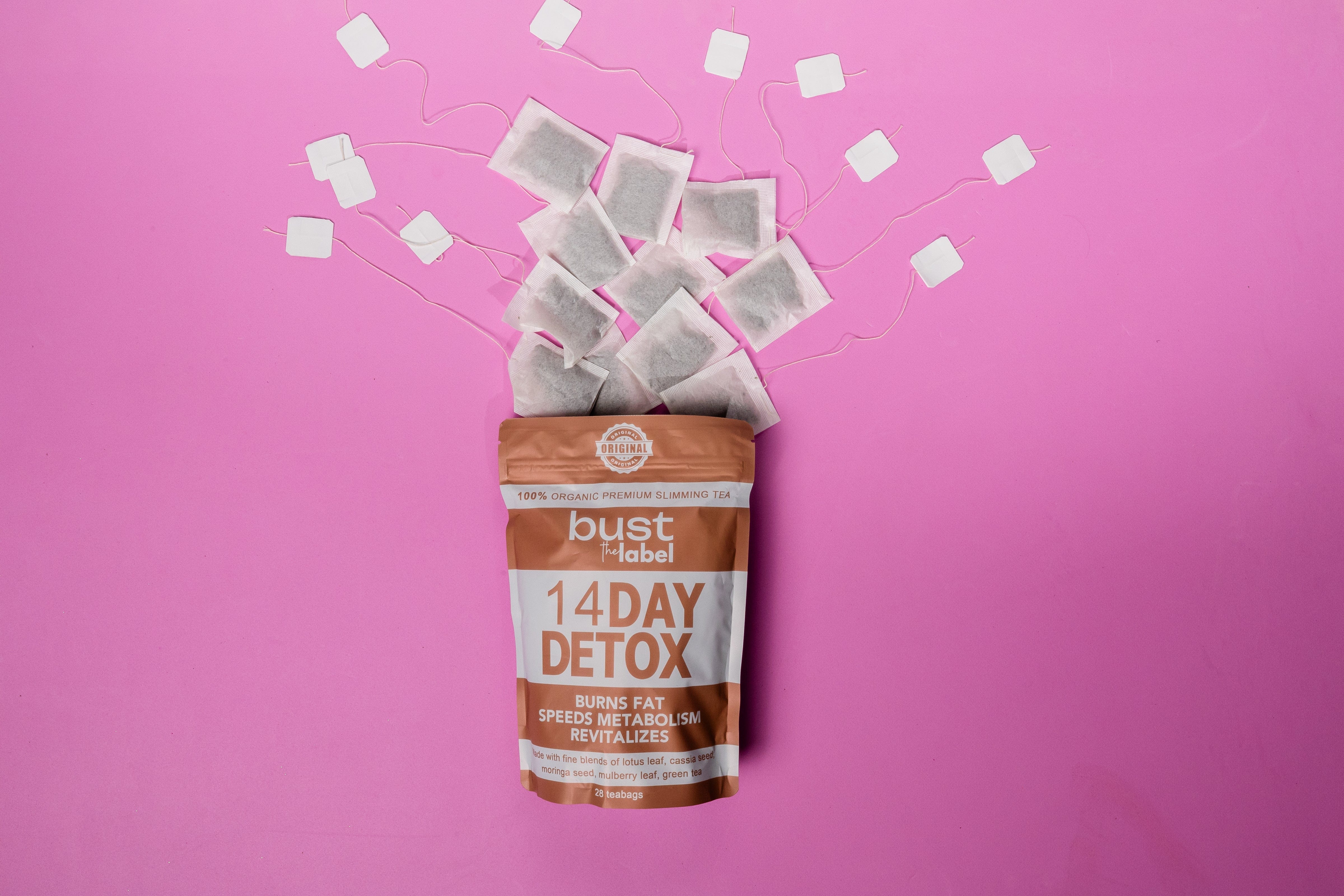 Bust The Label 14 DAY DETOX - 100% Organic Premium Slimming Tea