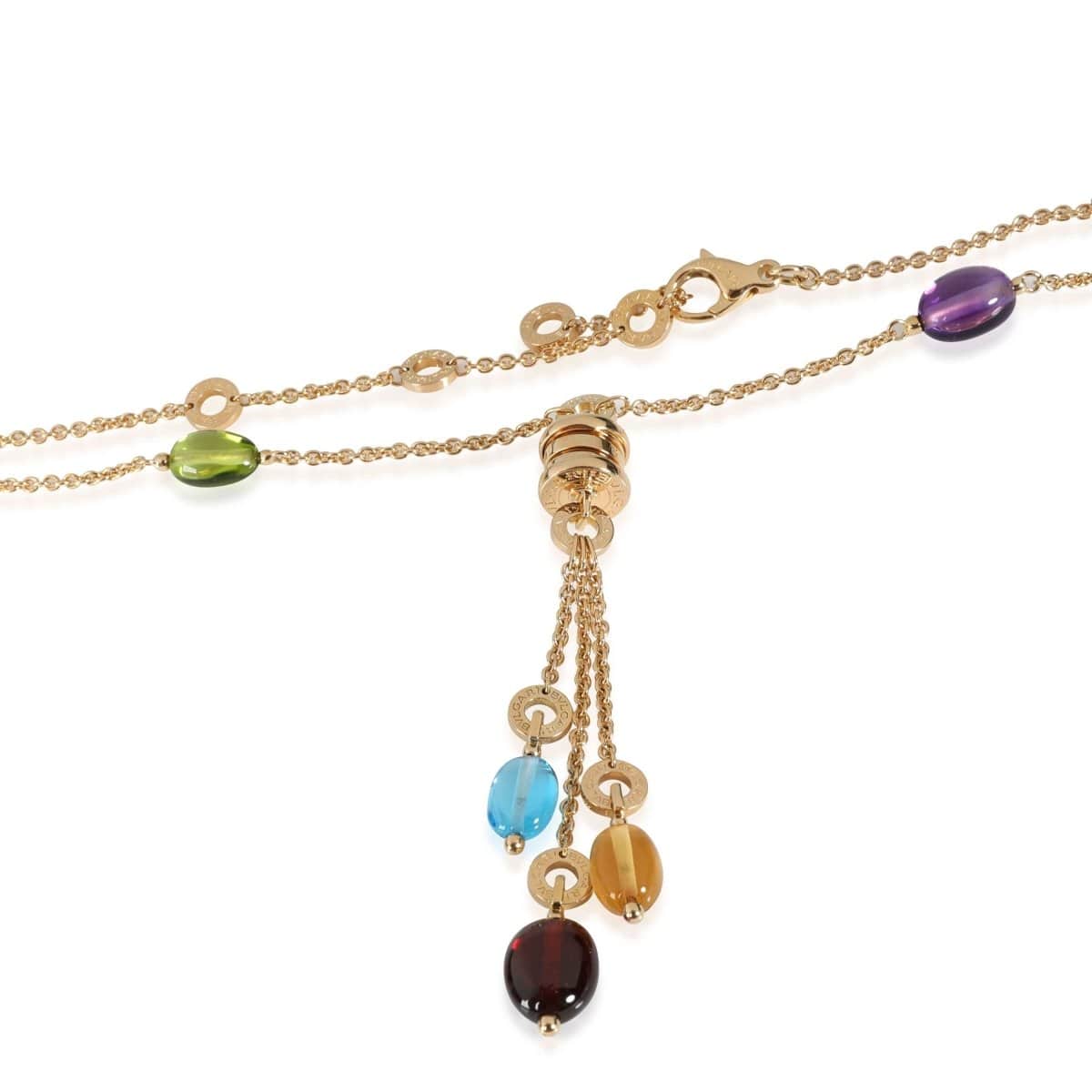 112998, Bvlgari Allegra Mixed Gemstone Lavalier Necklace in 18k Yellow Gold