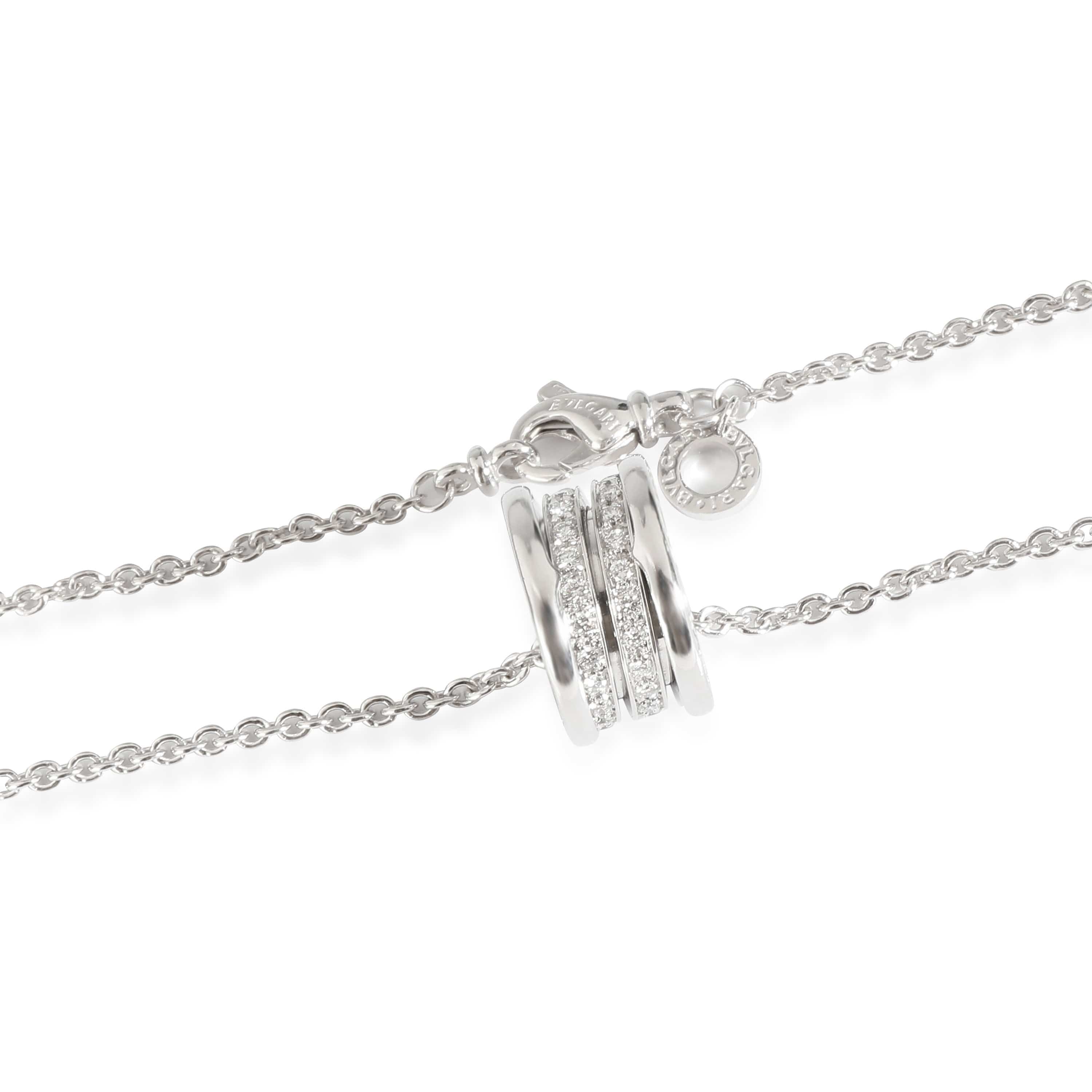 BVLGARI BVLGARI B.zero 1 Diamond Pendant in 18k White Gold