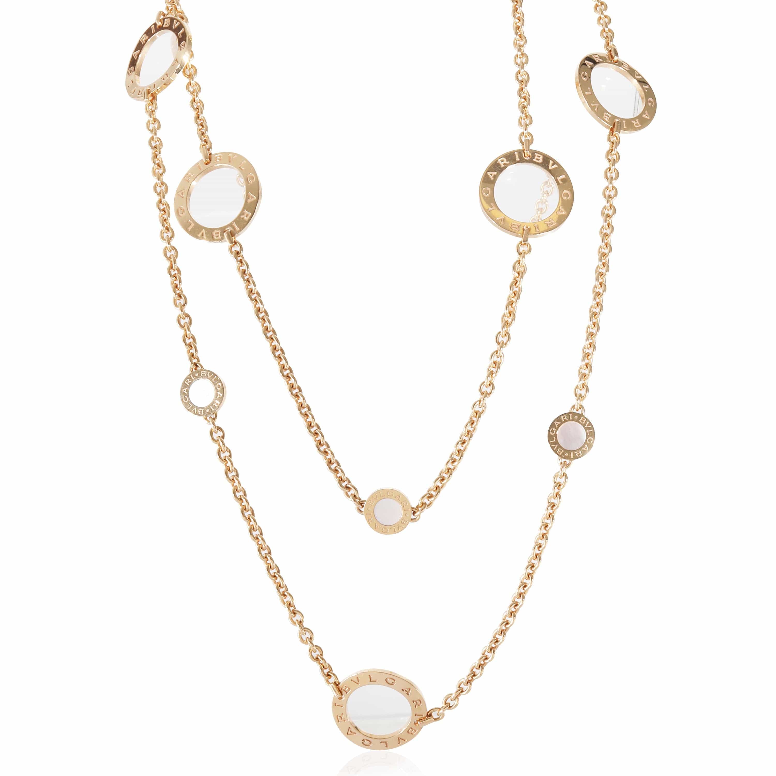 BVLGARI BVLGARI Bvlgari Bvlgari Mother Of Pearl Sautoir Necklace in 18k Rose Gold