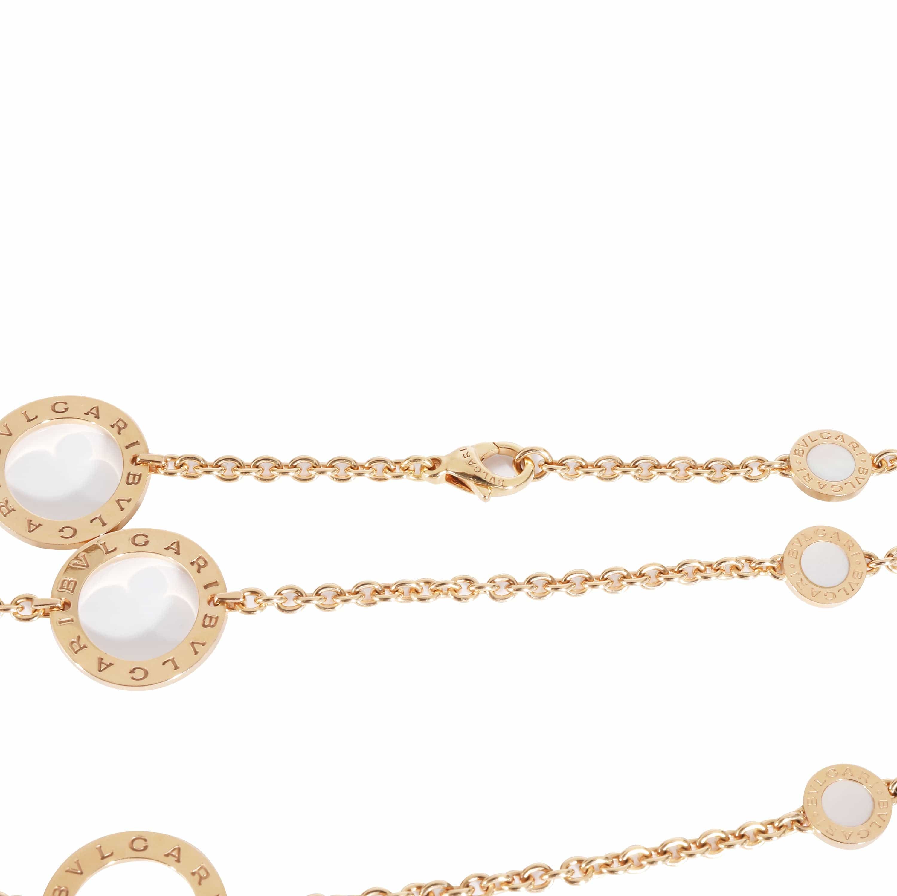 BVLGARI BVLGARI Bvlgari Bvlgari Mother Of Pearl Sautoir Necklace in 18k Rose Gold