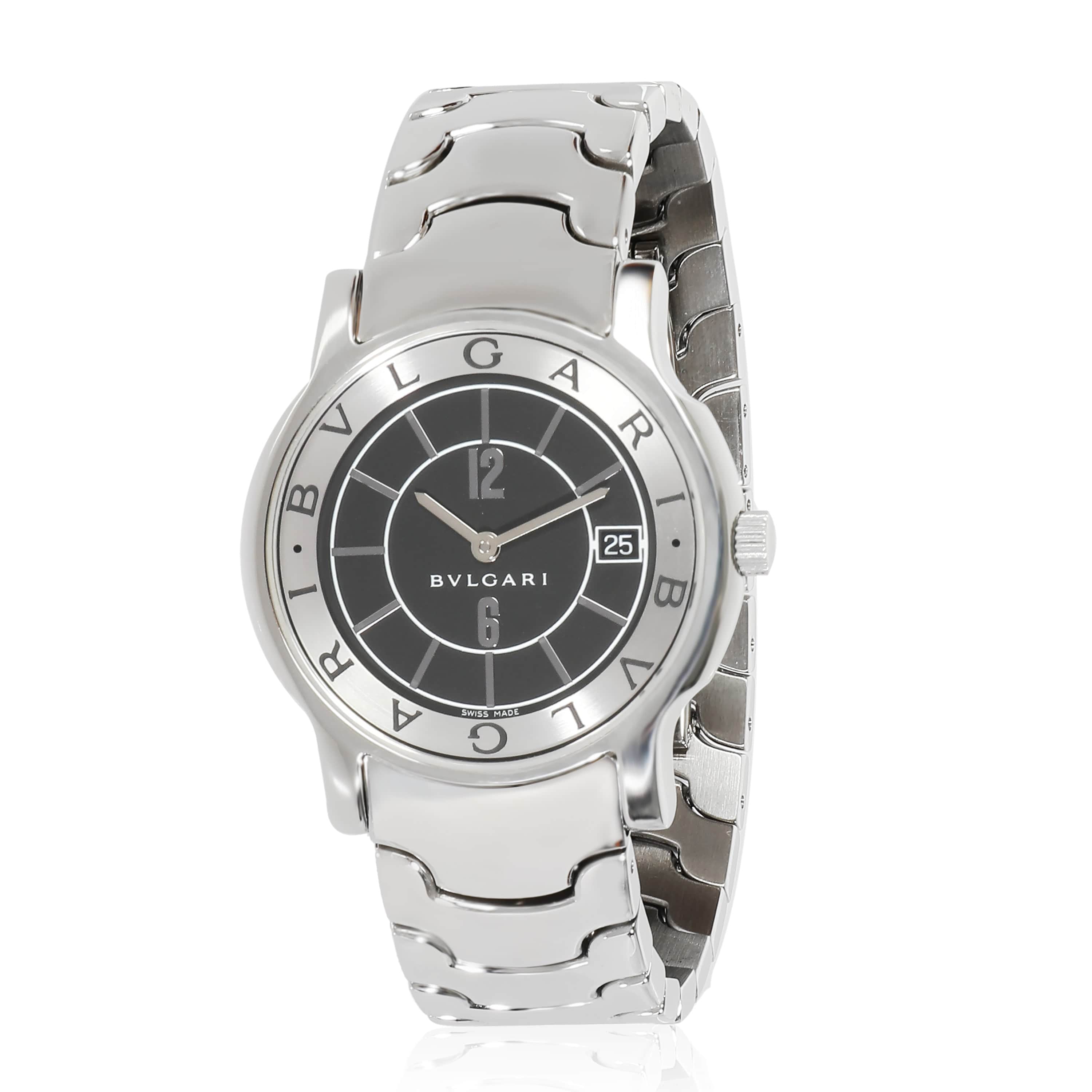 BVLGARI Solo Tempo ST 35 S Unisex Watch in  Stainless Steel