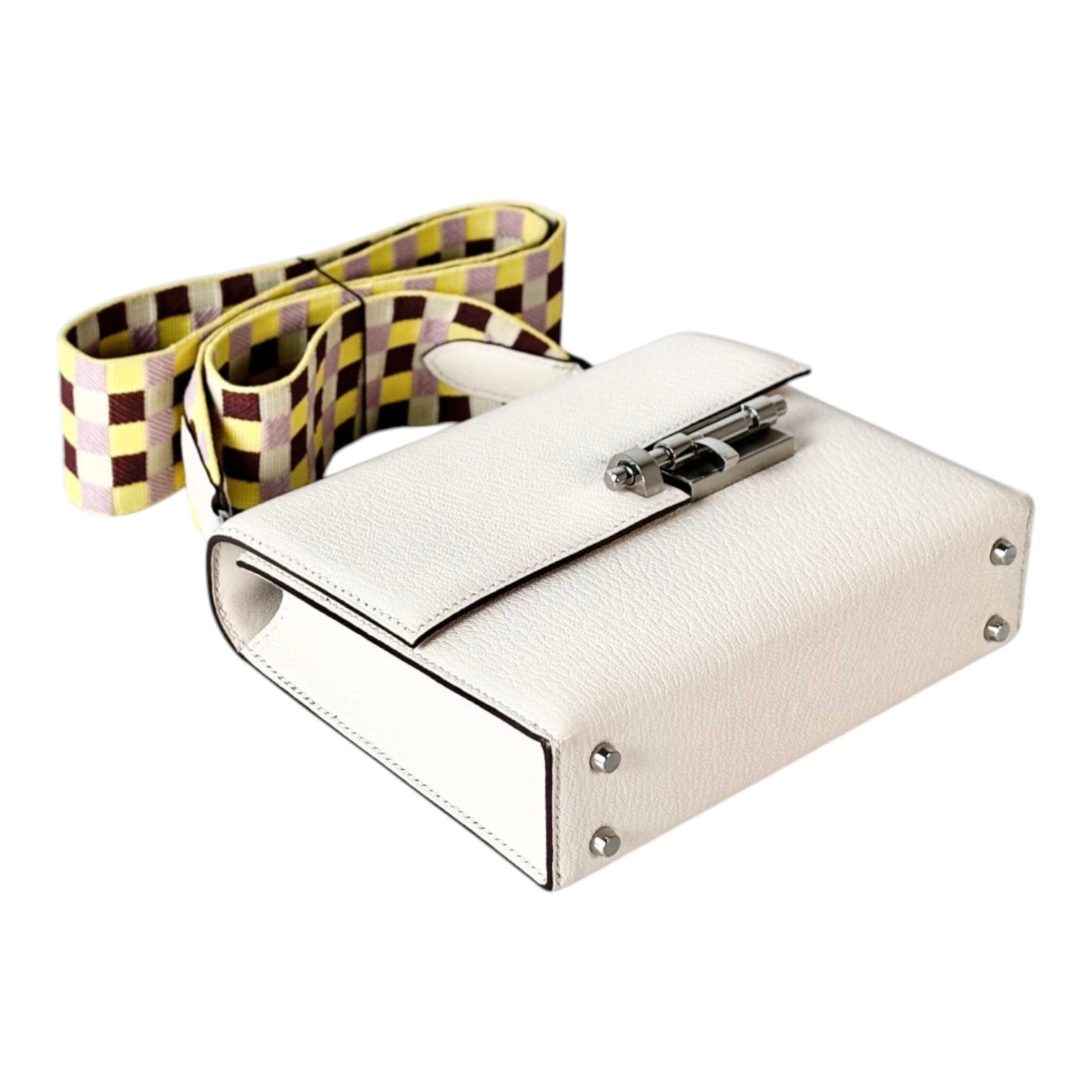 Hermes Mini Verrou 17cm Nata Bag with Limited Edition Strap