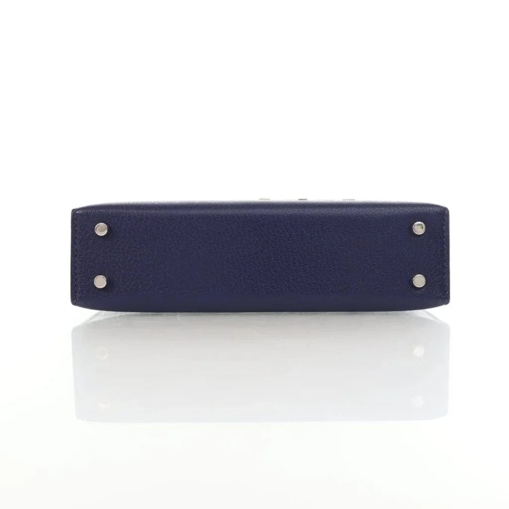 CAN Hermes Verrou Mini Bleu Saphir Chevre Mysore