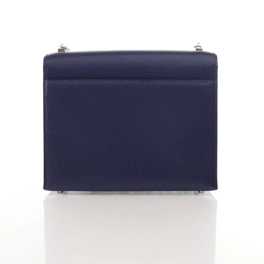 CAN Hermes Verrou Mini Bleu Saphir Chevre Mysore