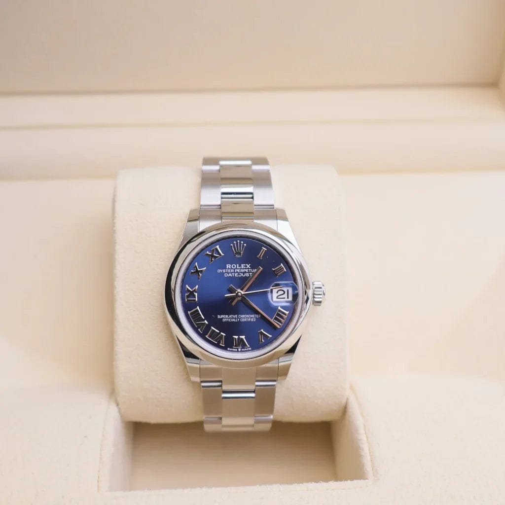 CAN Rolex Datejust 31 Bright Blue Roman Numerals