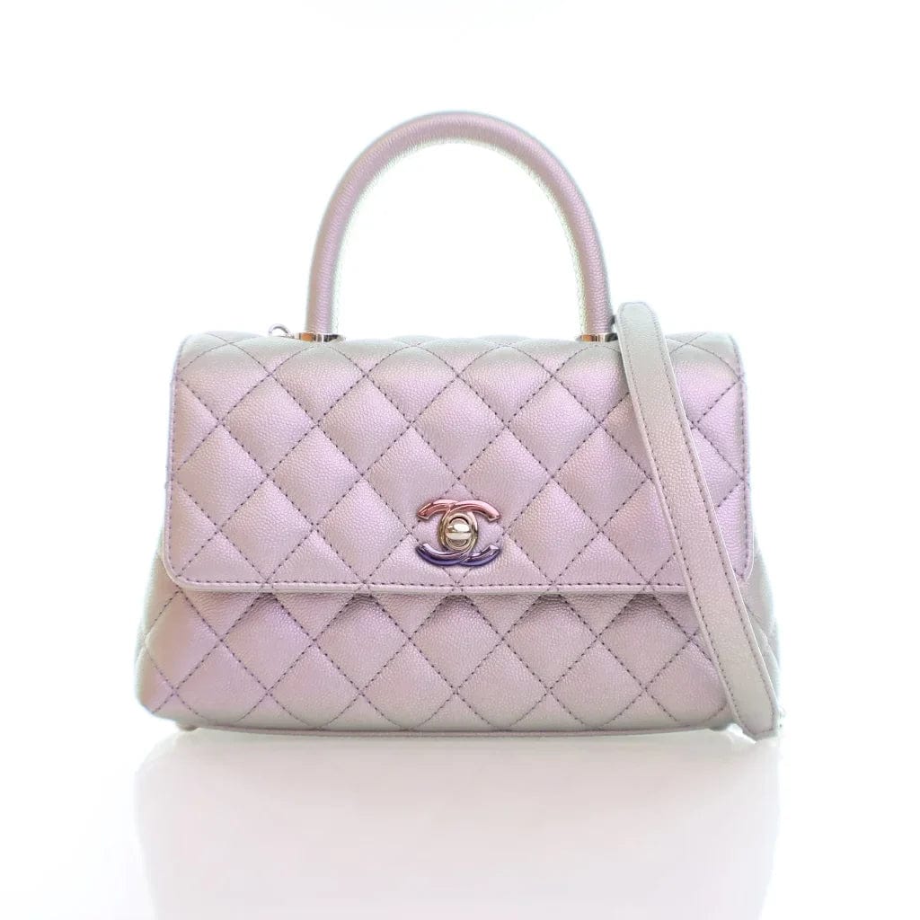 CANADA Chanel Coco Handle Purple Caviar