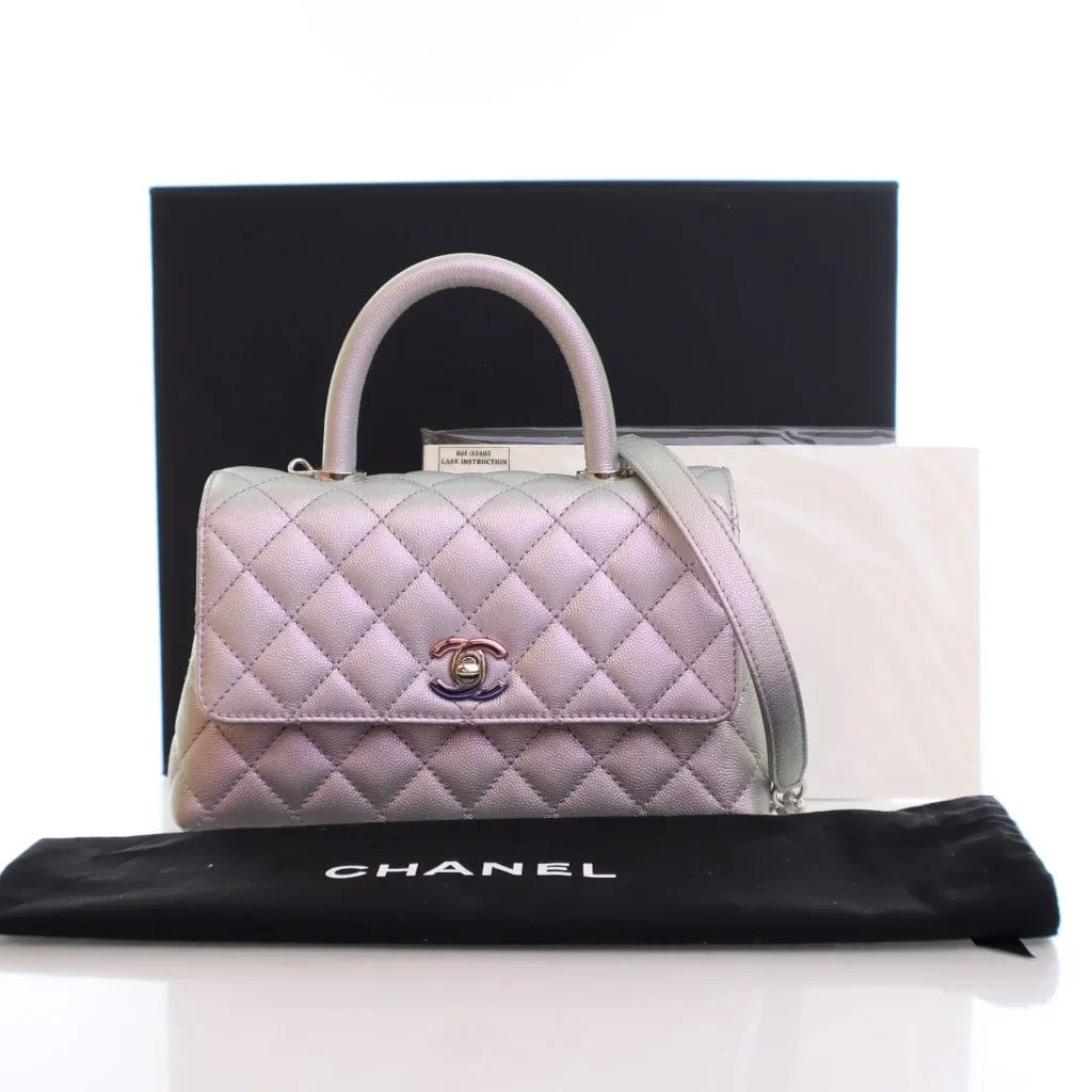 CANADA Chanel Coco Handle Purple Caviar