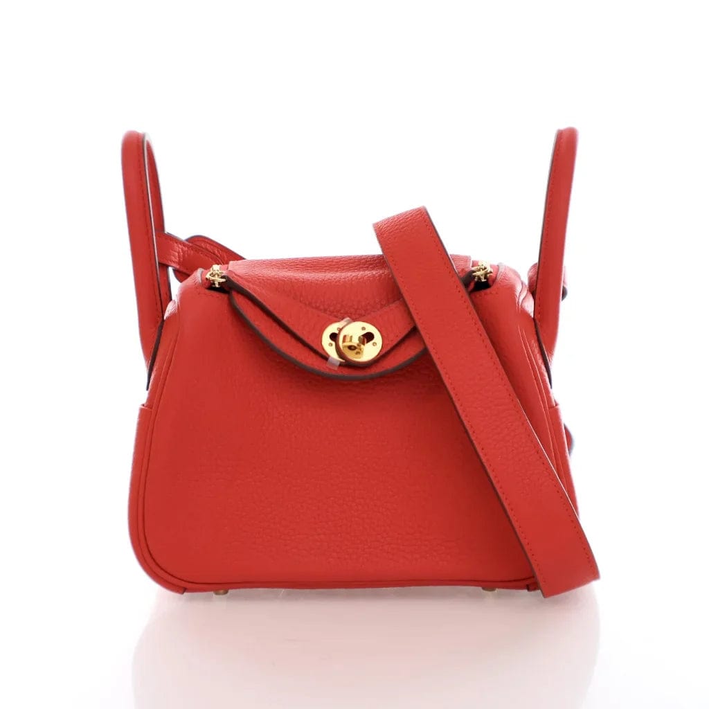 CANADA Hermes Mini Lindy Rouge De Coeur Clemence