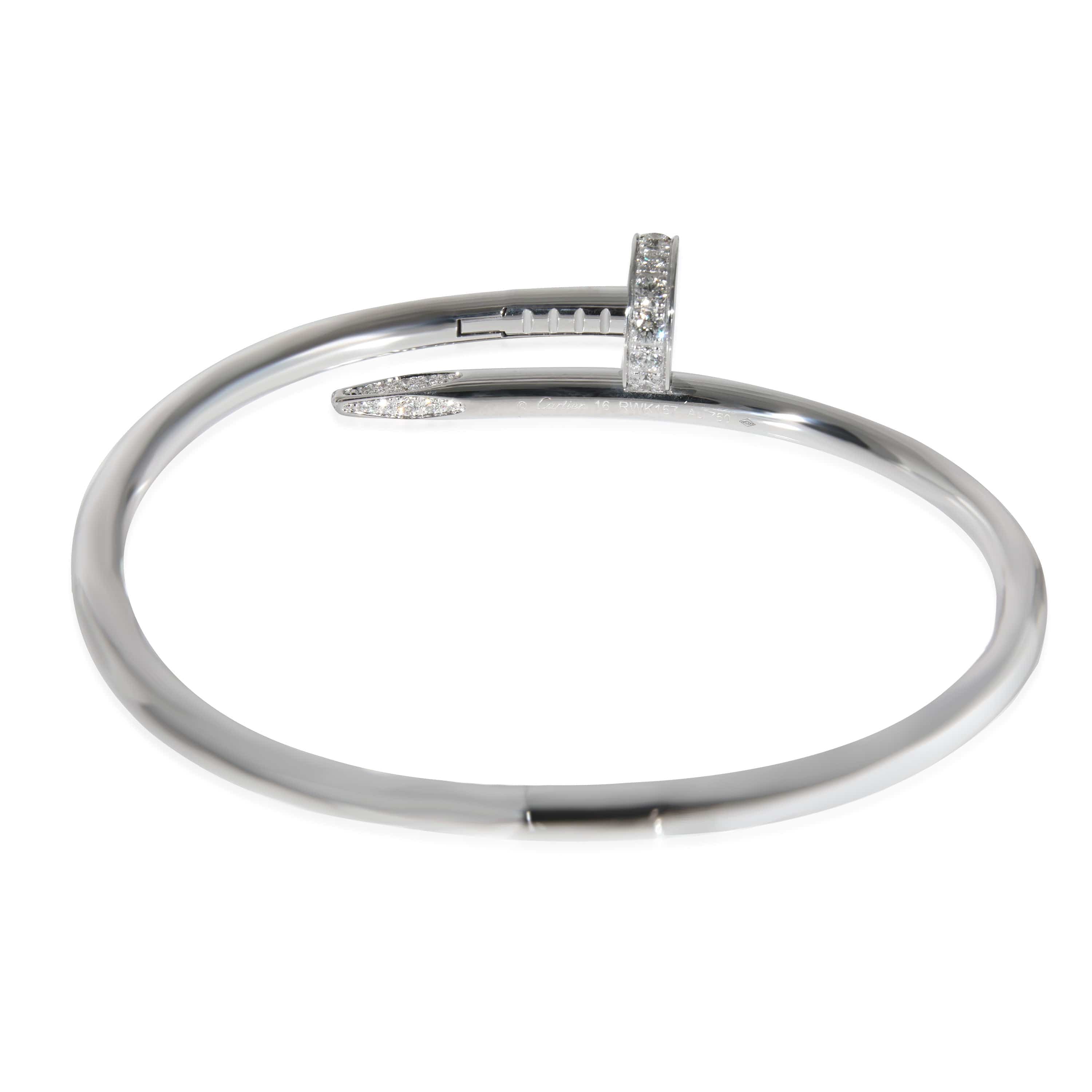 Cartier Cartier Juste Un Clou Diamond Bracelet in 18k White Gold 0.58 CTW