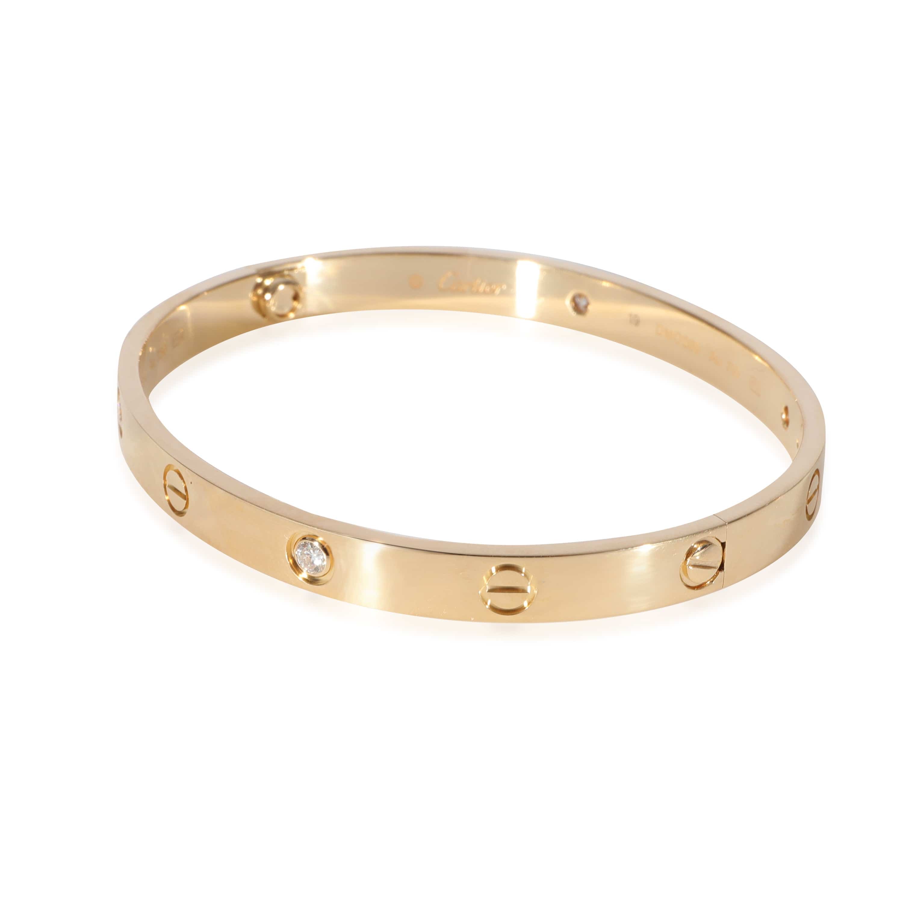 Cartier Cartier Love 4 Diamond Bracelet in 18k Yellow Gold 0.42 CTW