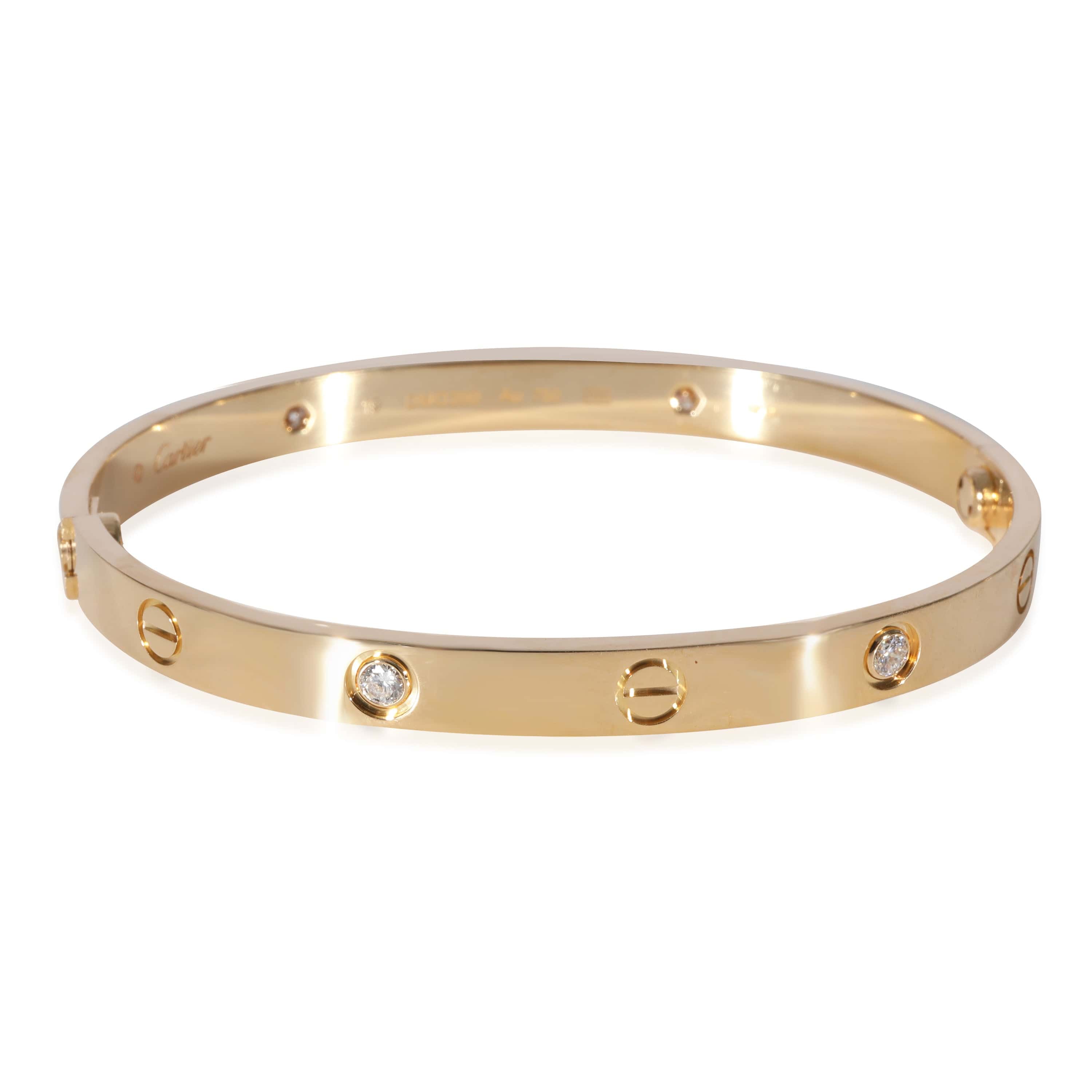 Cartier Cartier Love 4 Diamond Bracelet in 18k Yellow Gold 0.42 CTW