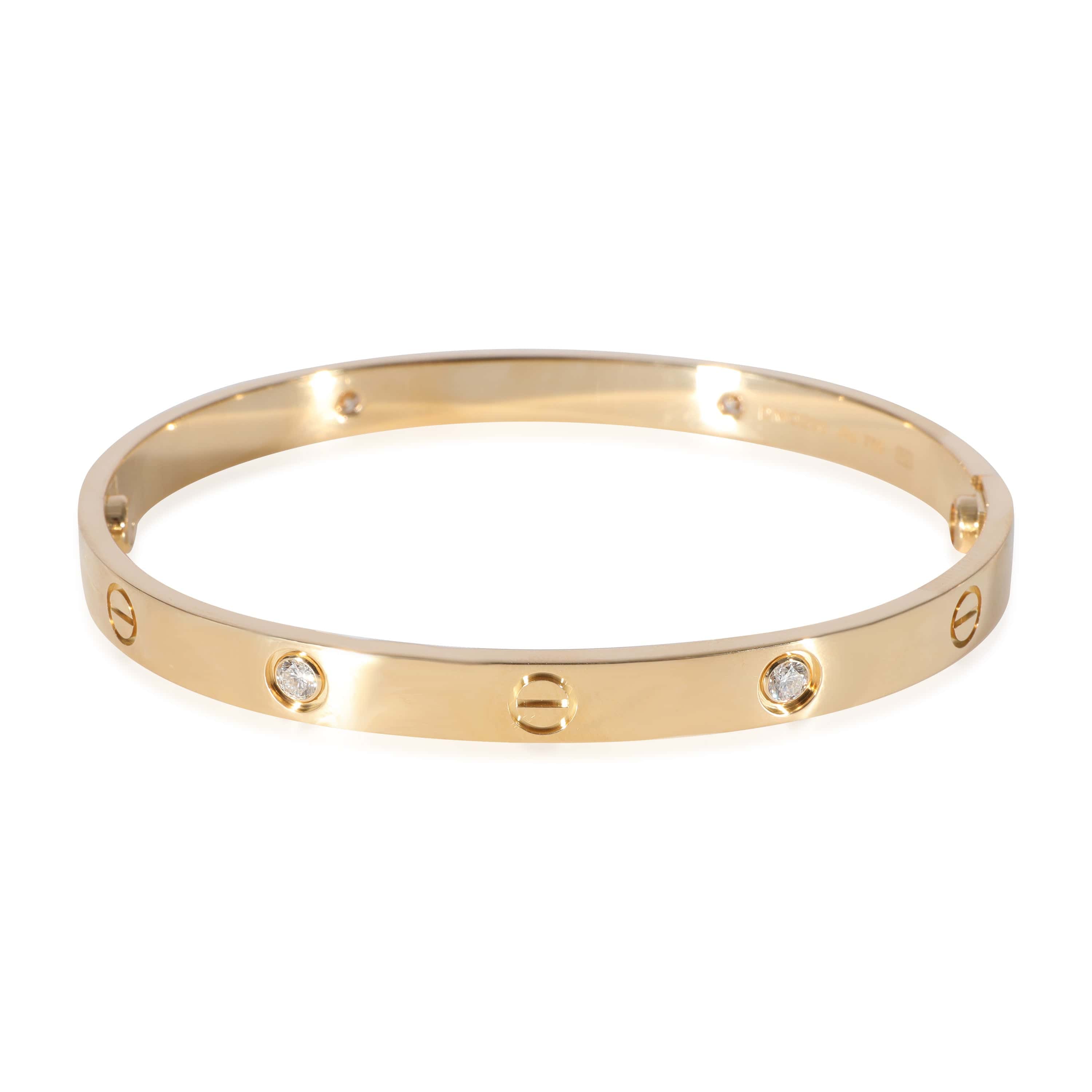 Cartier Cartier Love 4 Diamond Bracelet in 18k Yellow Gold 0.42 CTW