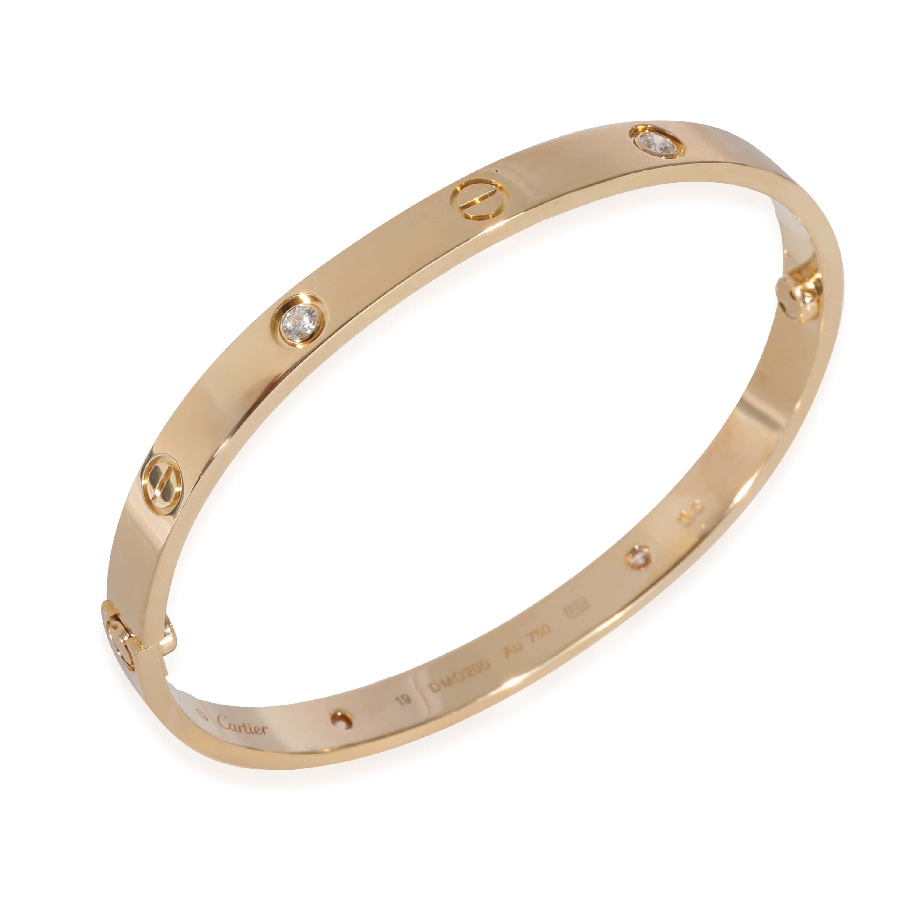 Cartier Cartier Love 4 Diamond Bracelet in 18k Yellow Gold 0.42 CTW