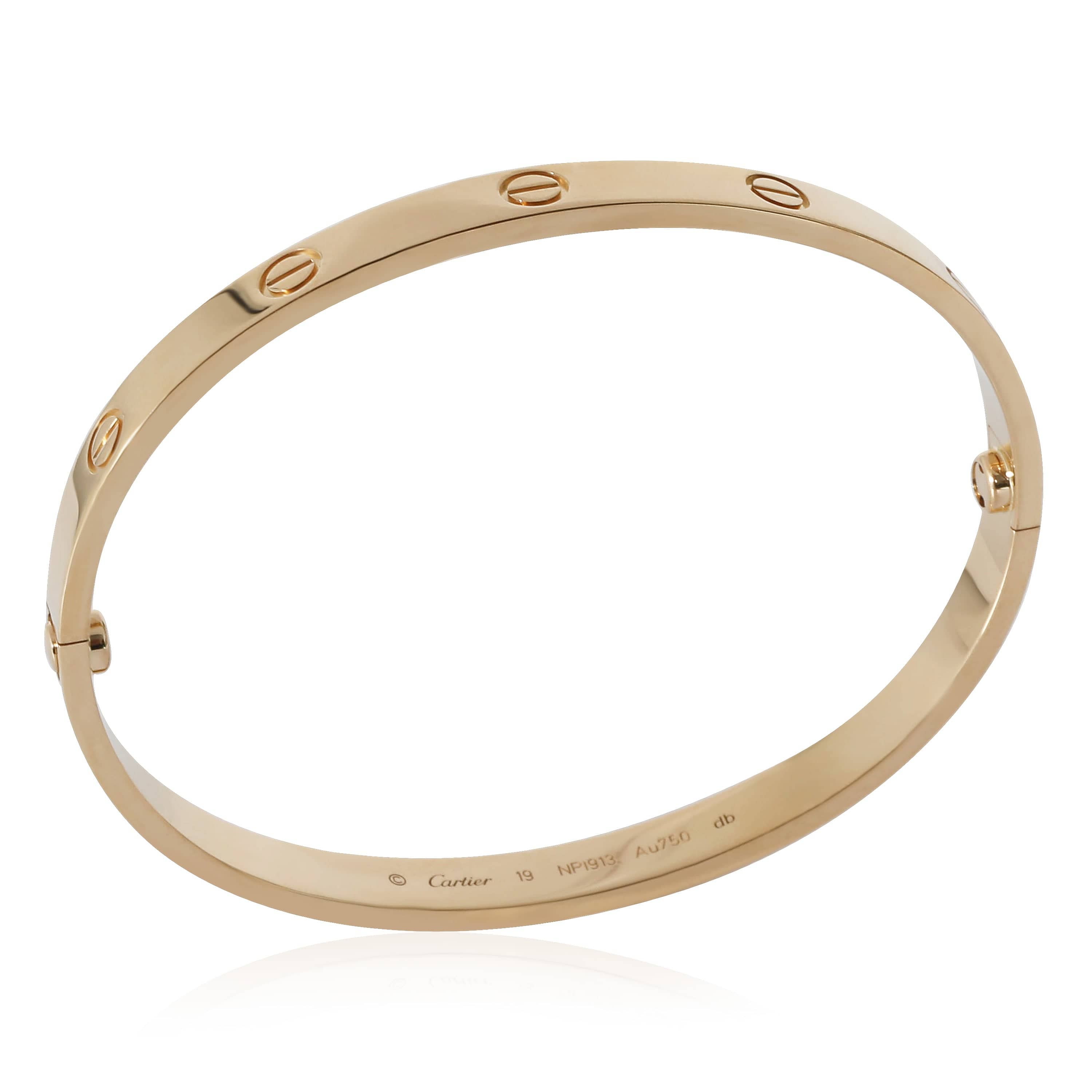 Cartier Cartier Love Bracelet In 18K Yellow Gold, Size 19