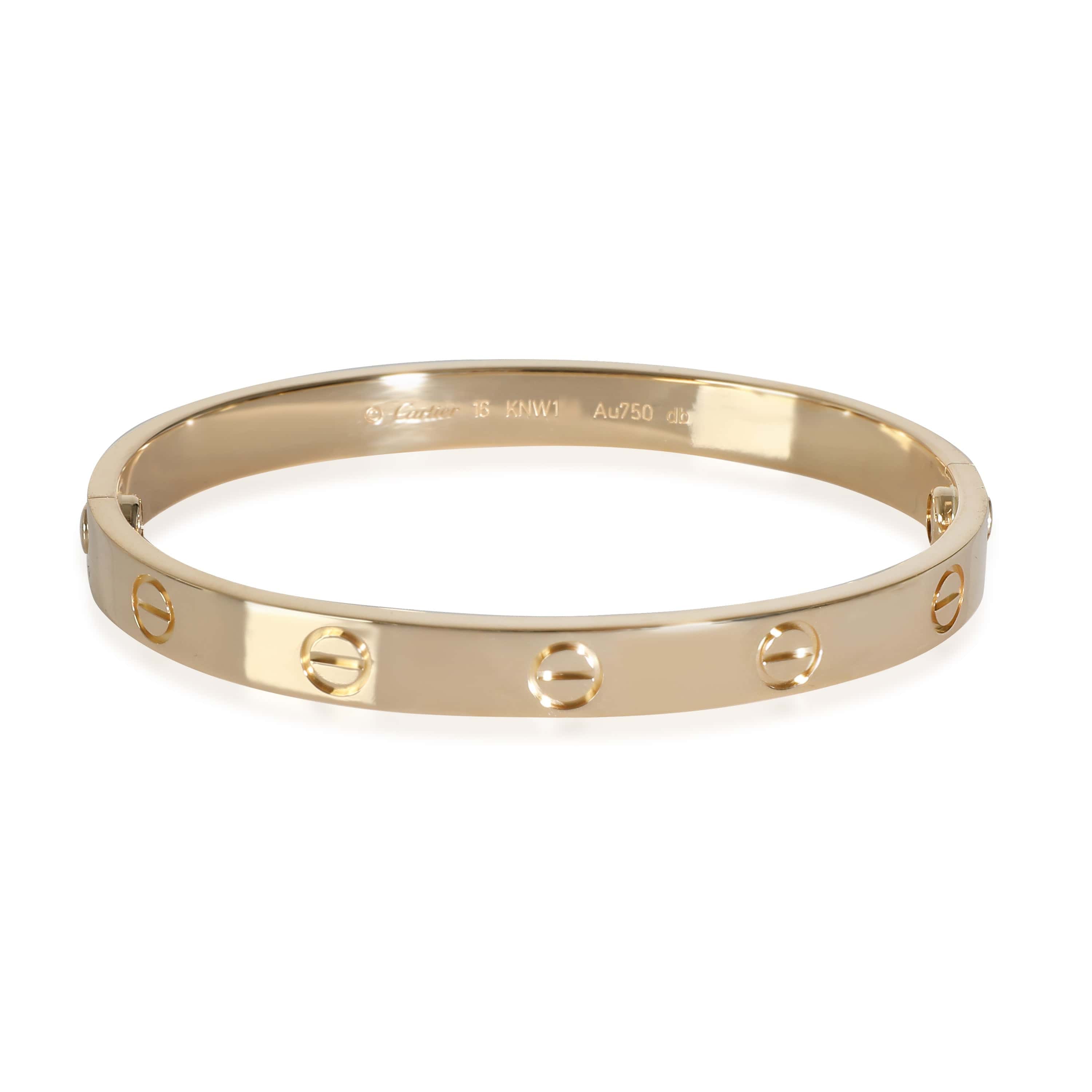 Cartier Love Bracelet in (Yellow Gold) 16