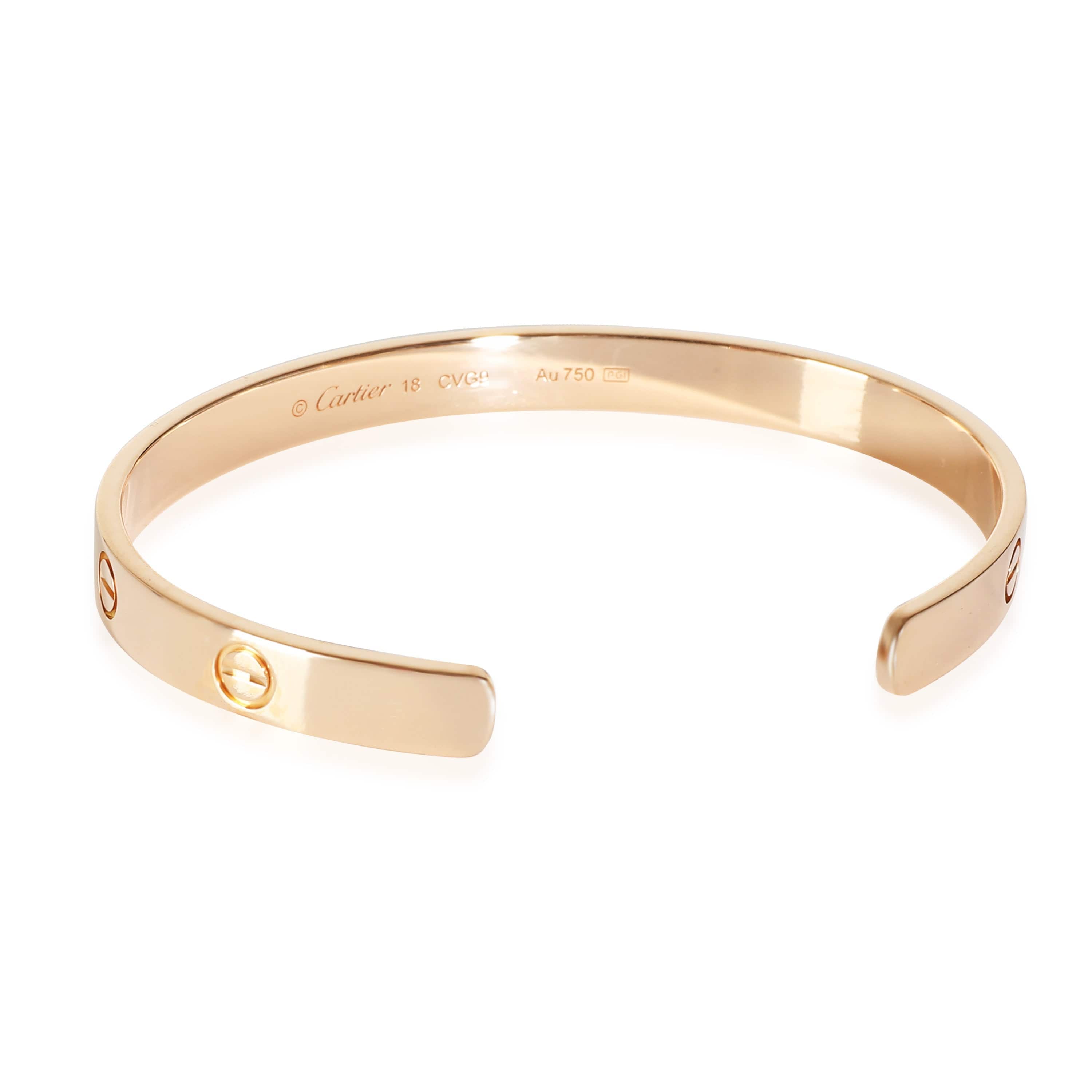 Cartier Love Cuff Bracelet in 18kt Rose Gold