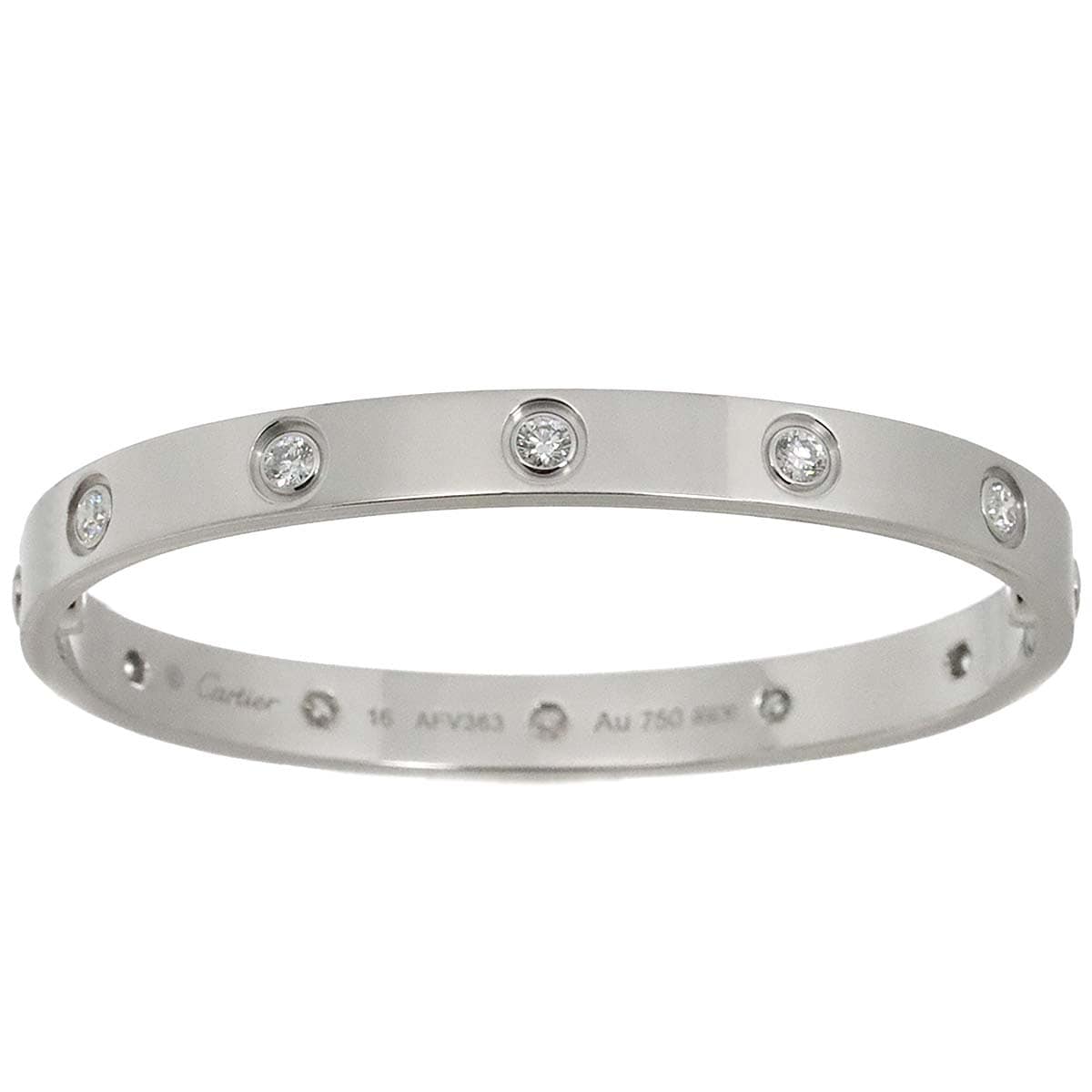 CARTIER Cartier Love Bracelet Full Diamond #16 K18 WG White Gold 750 Bracelet Bangle Love Bracelet Cartier 90245978