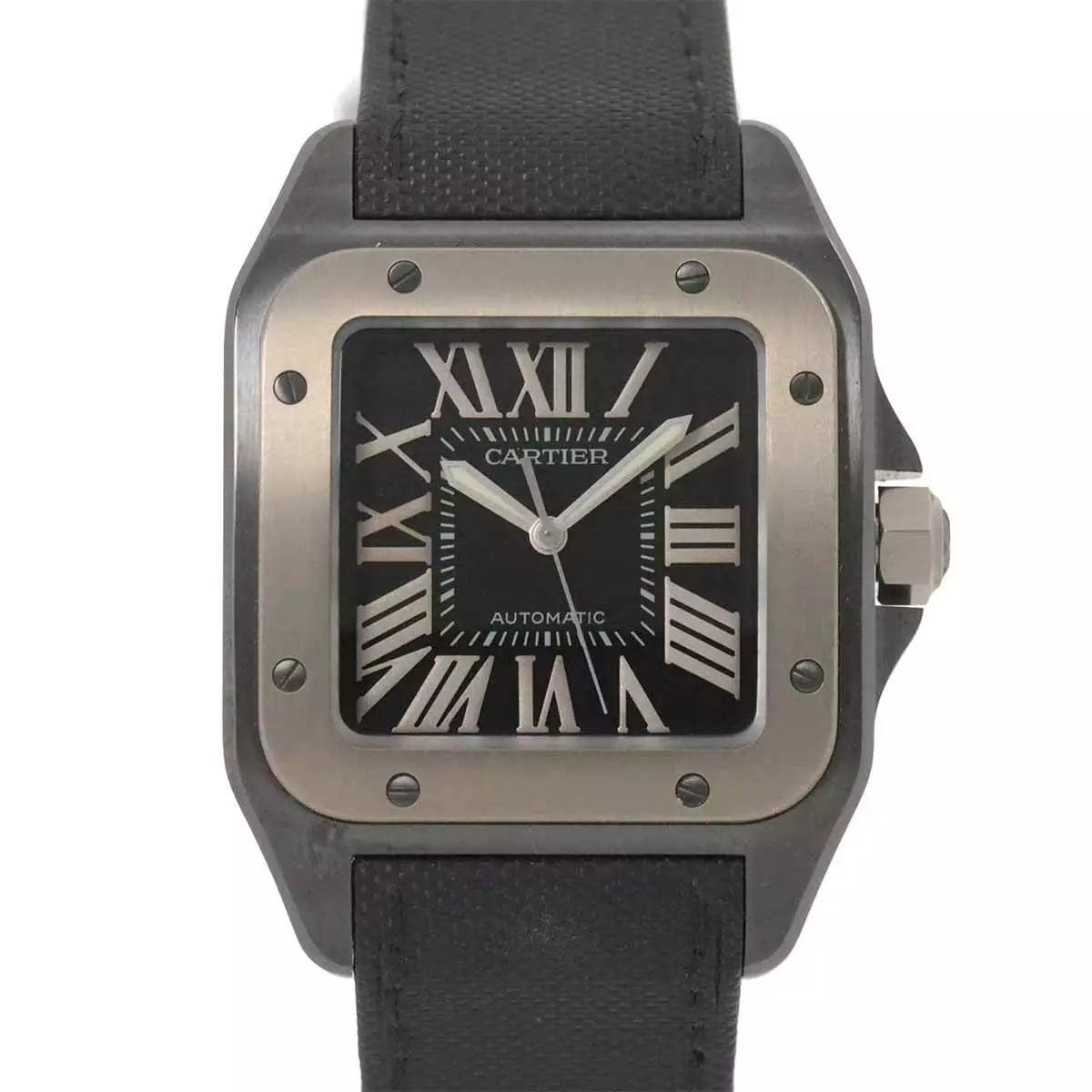 Cartier Cartier Santos 100 LM W2020010 Automatic Black Dial Mens 90251706