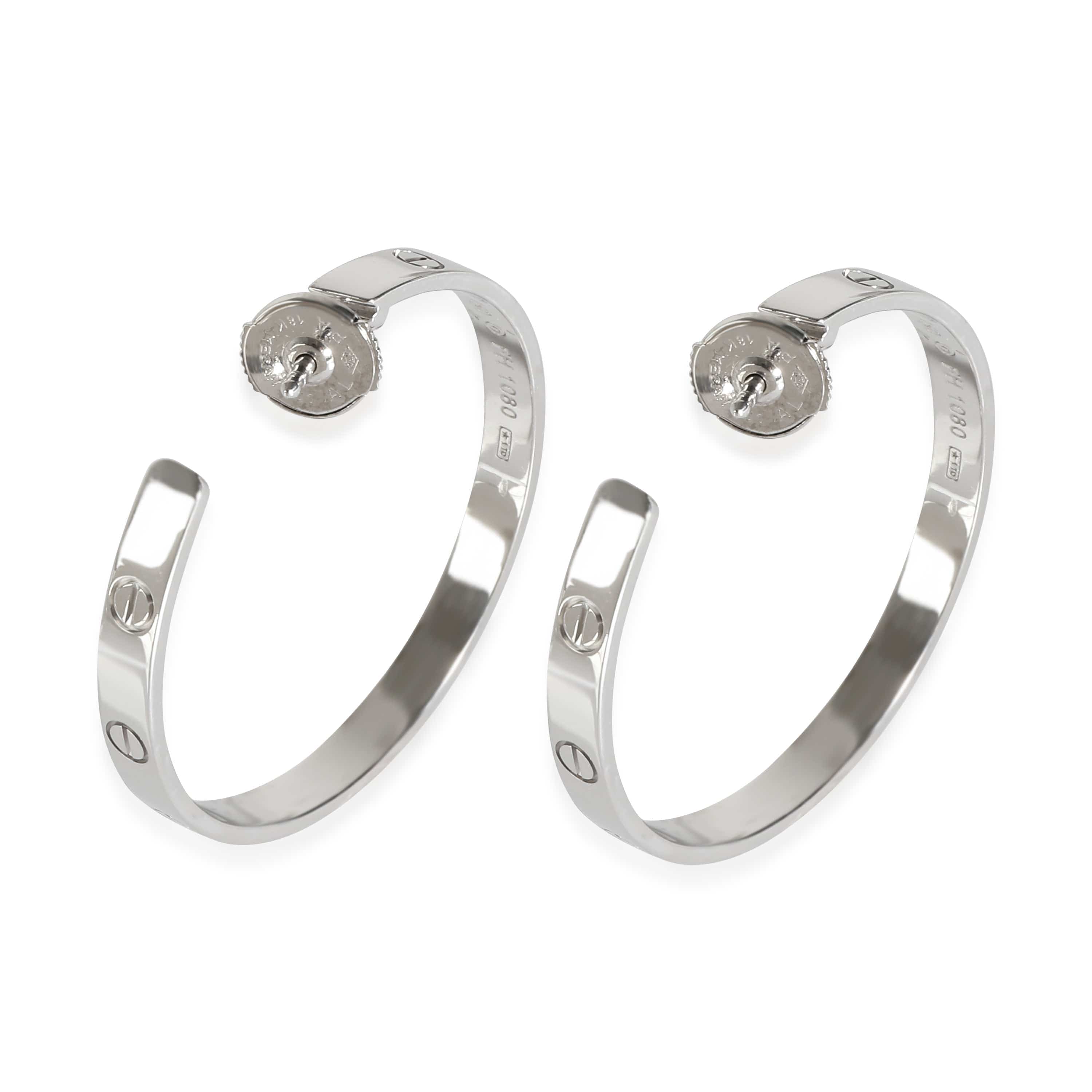 Cartier Cartier Love Hoop Earrings in 18K White Gold, Large Model