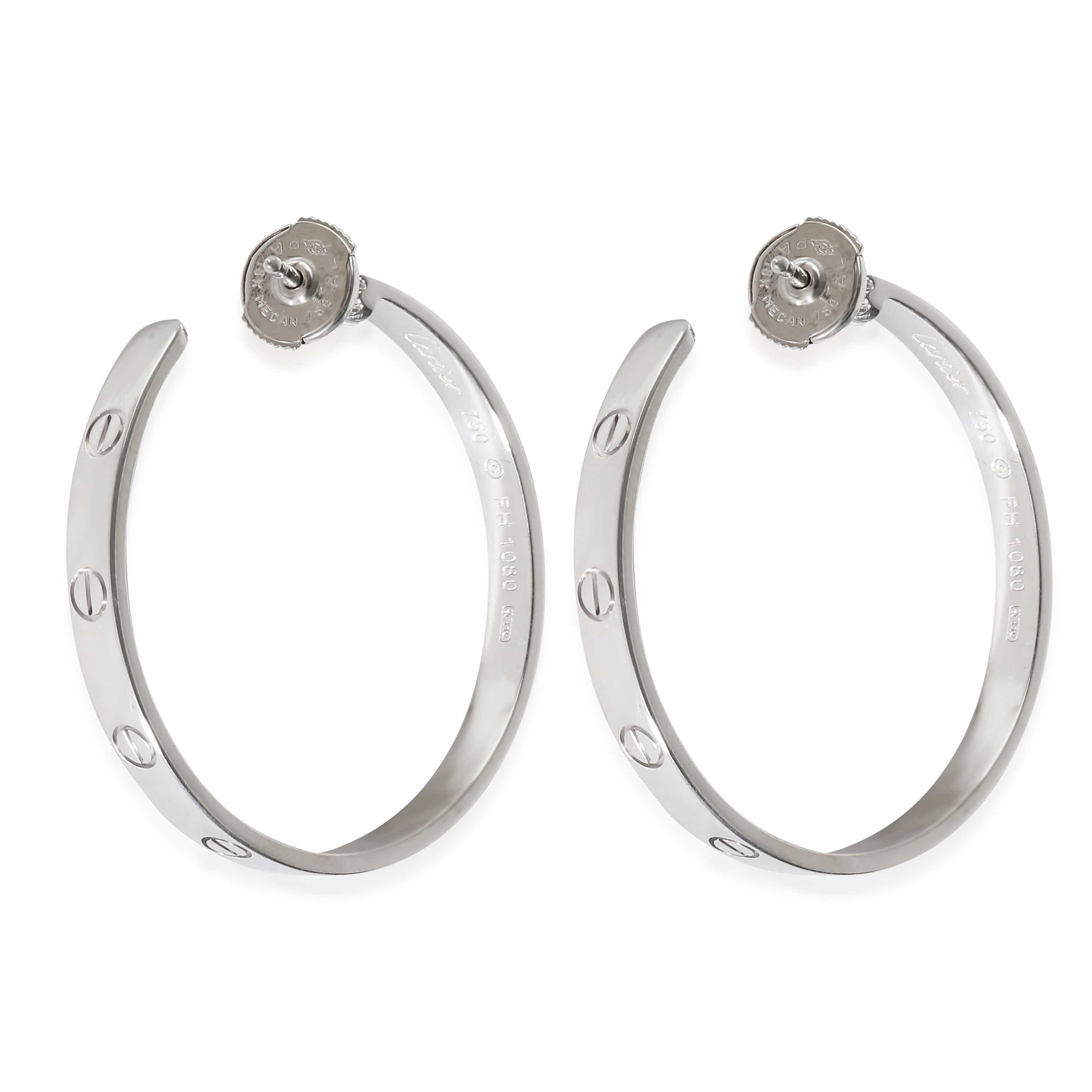 Cartier Cartier Love Hoop Earrings in 18K White Gold, Large Model